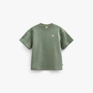 Waffel T-Shirt - Kids - Dusty Green | 101155 Evan