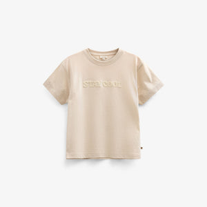 Slub-Jersey Stickerei T-Shirt - Tween - Off White | 101160 Villum
