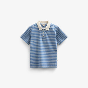 Gestreiftes Jersey-Poloshirt - Kids - Dusty Blue | 101175 Otto