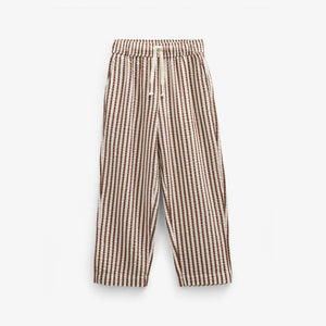 Gestreifte Seersucker Hose - Tween - Brown | 101190 Frank