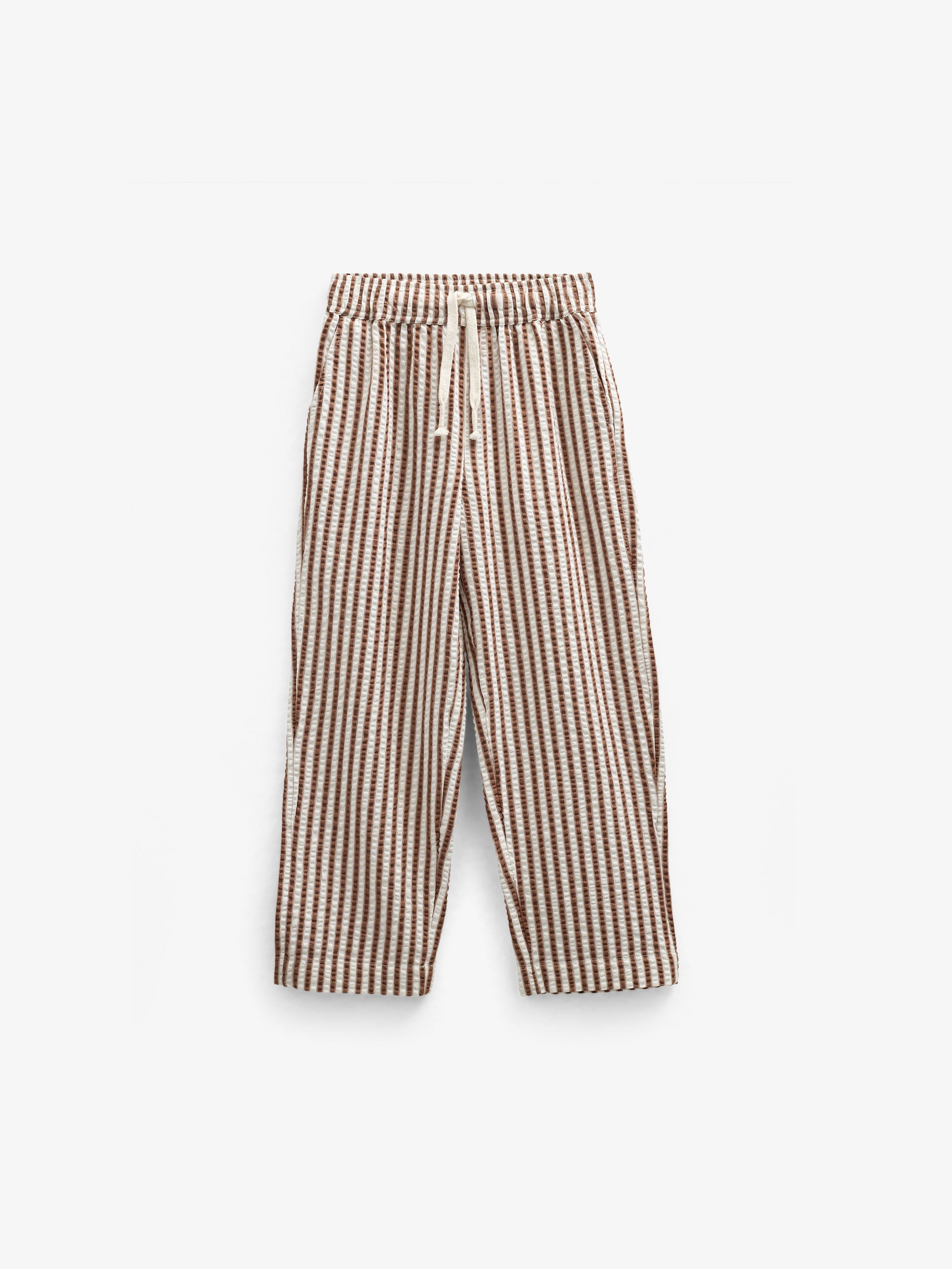 Gestreifte Seersucker Hose - Tween - Brown | 101190 Frank