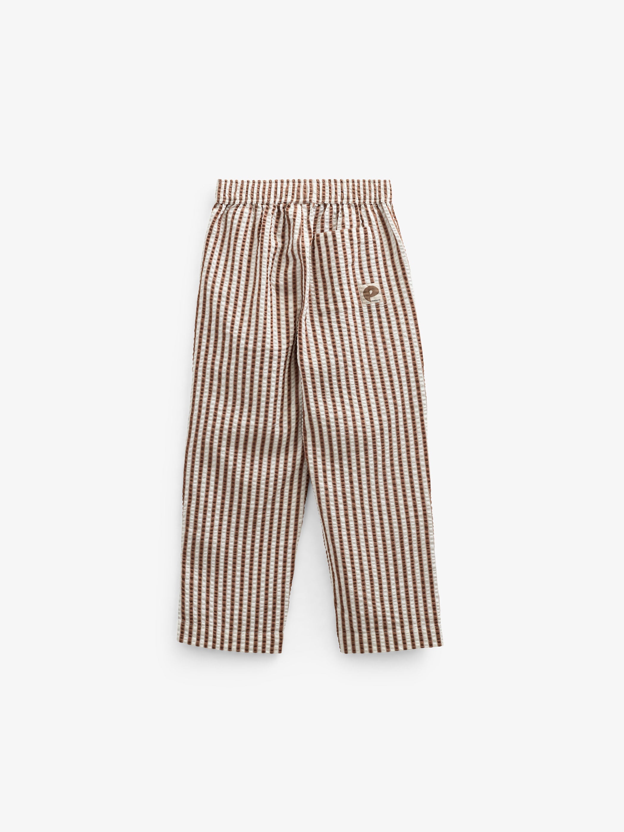 Gestreifte Seersucker Hose - Tween - Brown | 101190 Frank