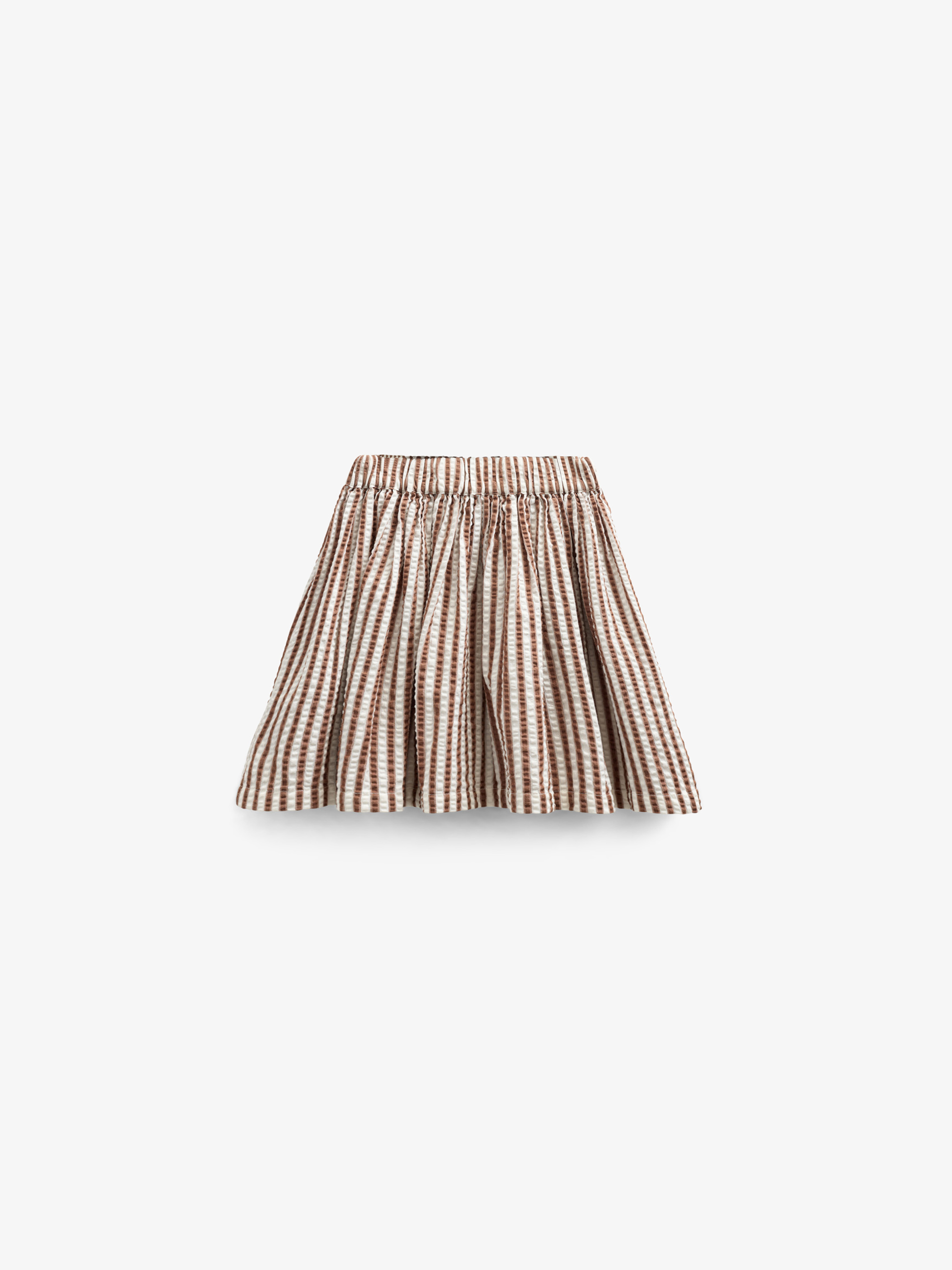 Gestreifter Seersucker-Rock - Tween - Brown | 101194 Nadia