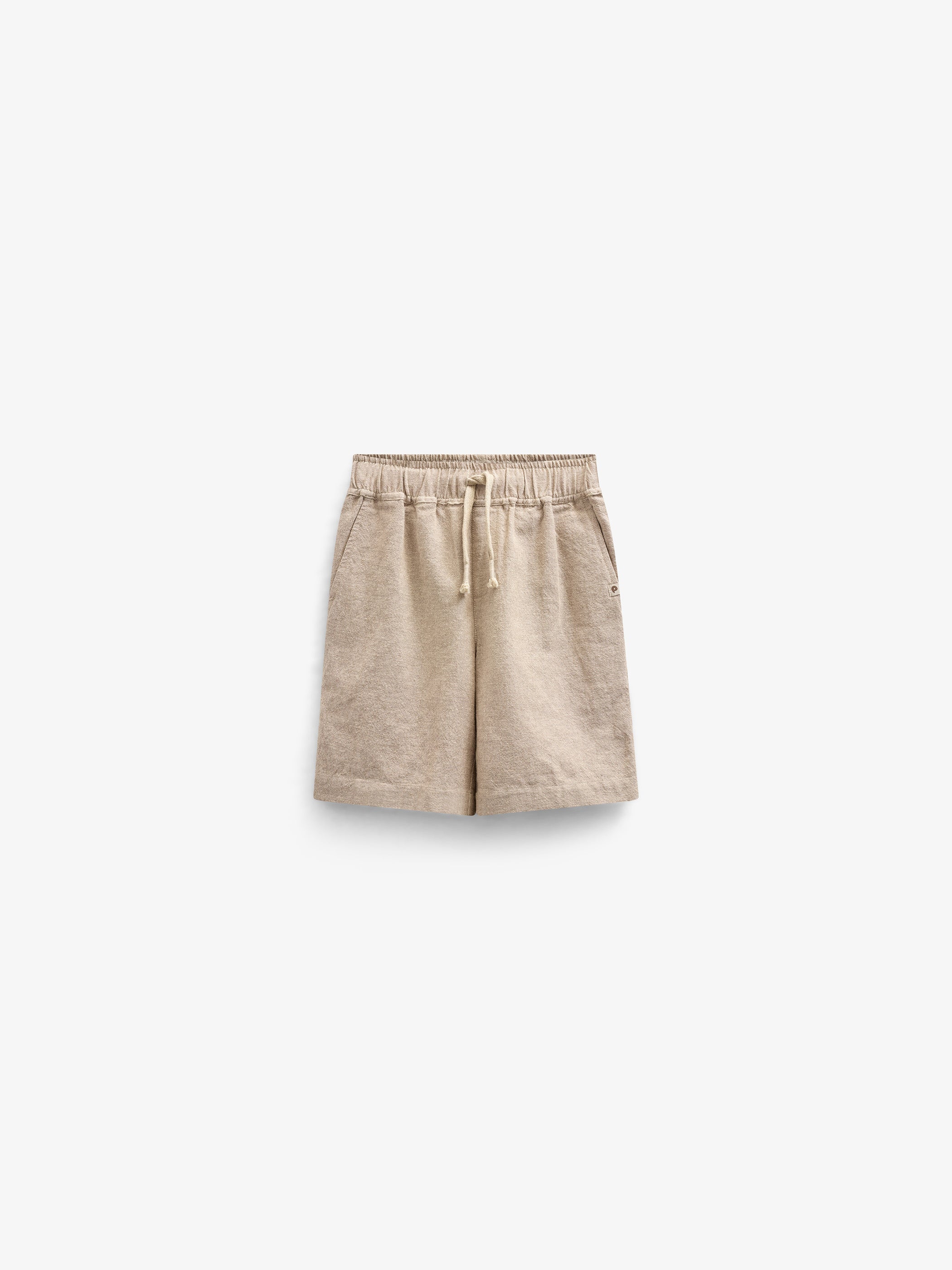 Strukturierte, gewebte Baumwollshorts - Tween - Sand | 101198 Walter