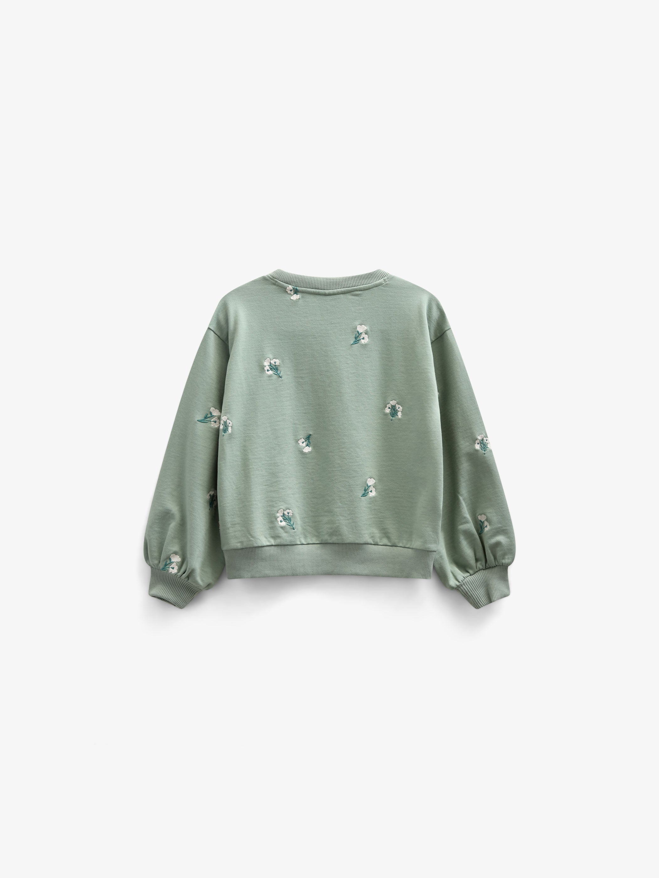 Besticktes Crewneck Sweatshirt - Tween - Dusty Green | 101212 Kimber