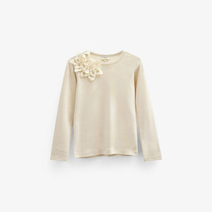 T-Shirt mit Blumenapplikation - Tween - Offwhite | 101232 Sarah