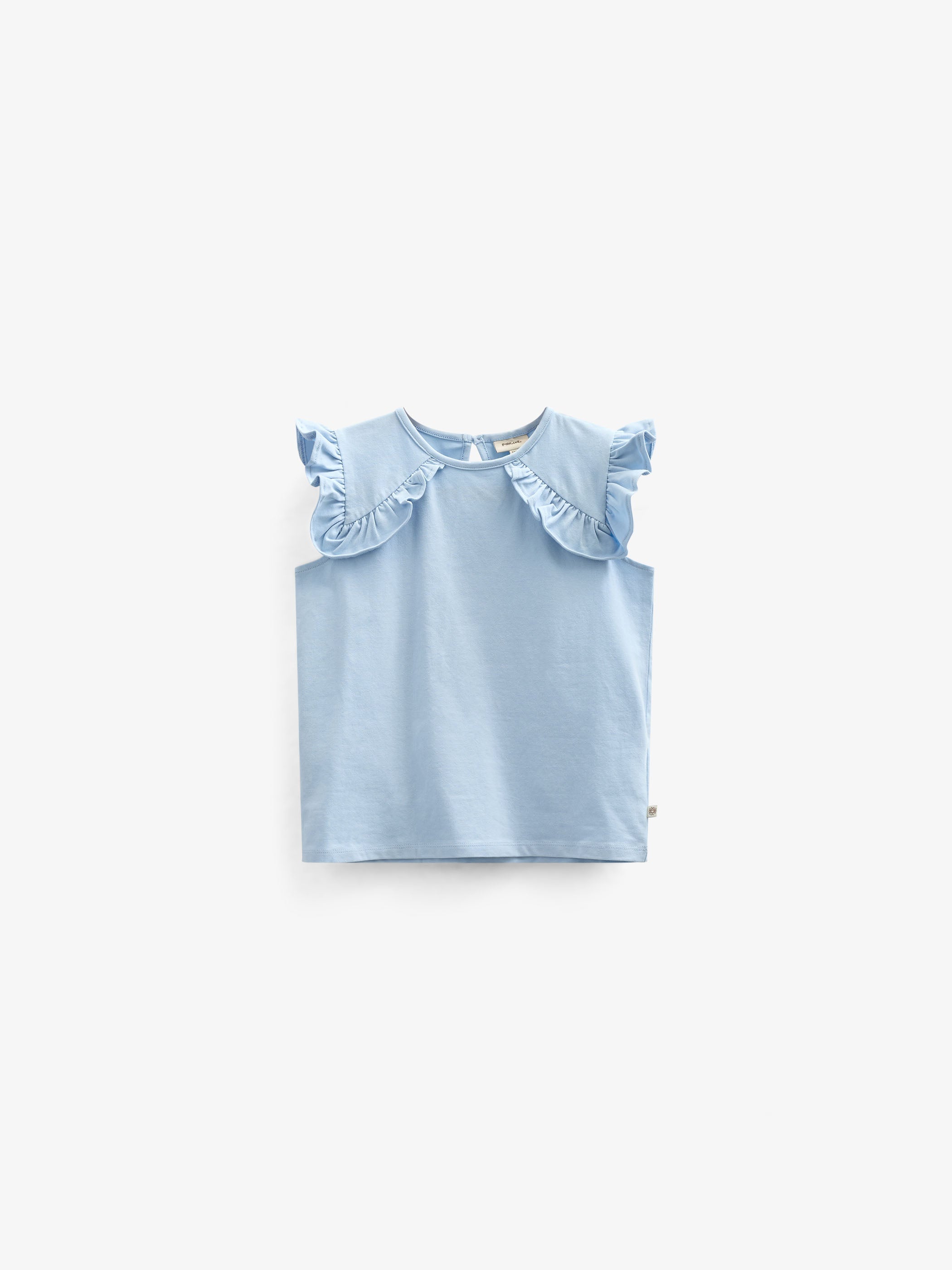 Jersey-Top mit Rüsche - Tween - Powder Blue | 101268 Selma
