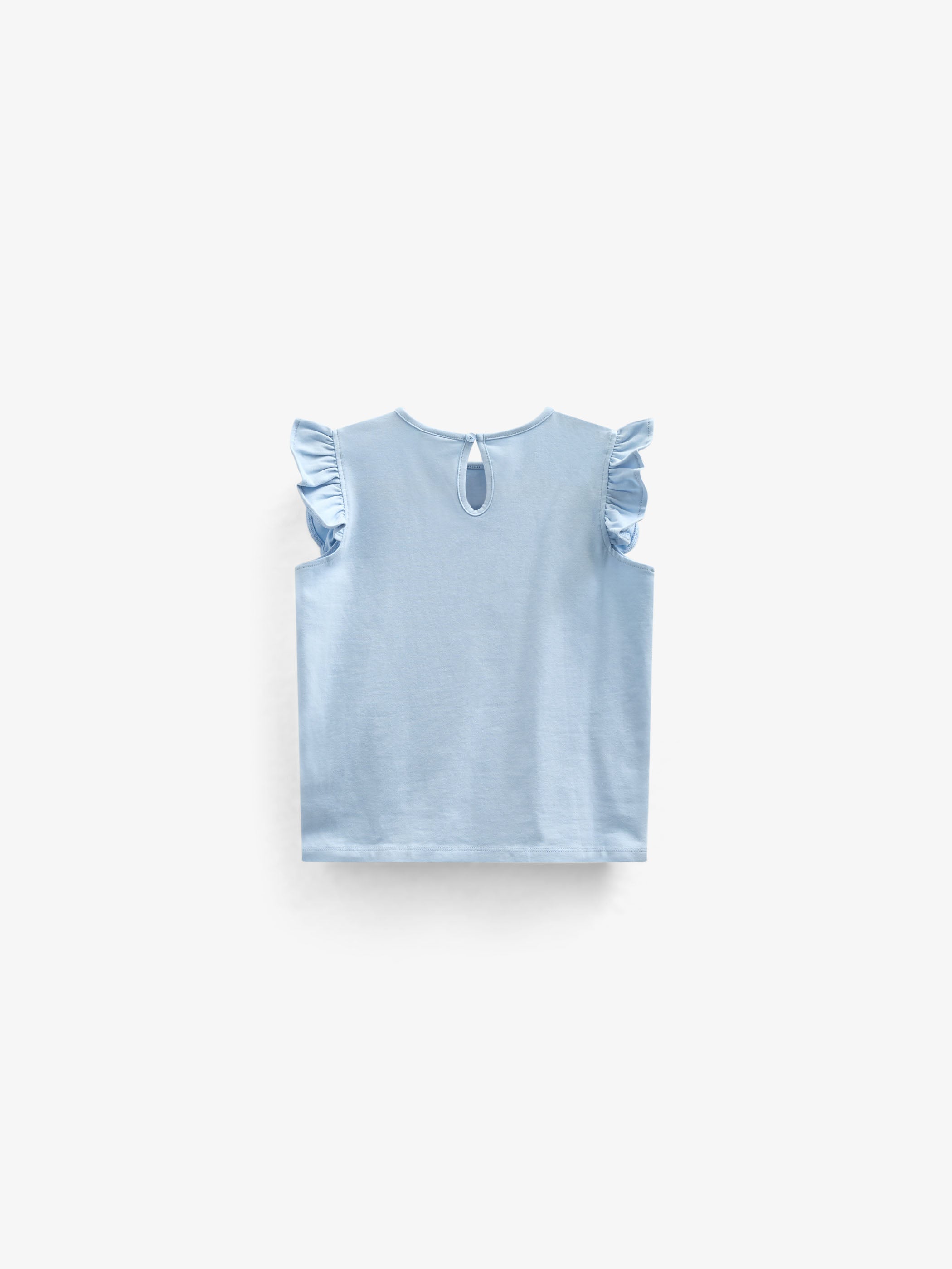 Jersey-Top mit Rüsche - Tween - Powder Blue | 101268 Selma