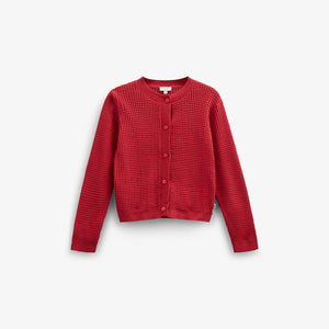 Baumwoll-Strickjacke - Kids - Cherry Red | 101269 Katie