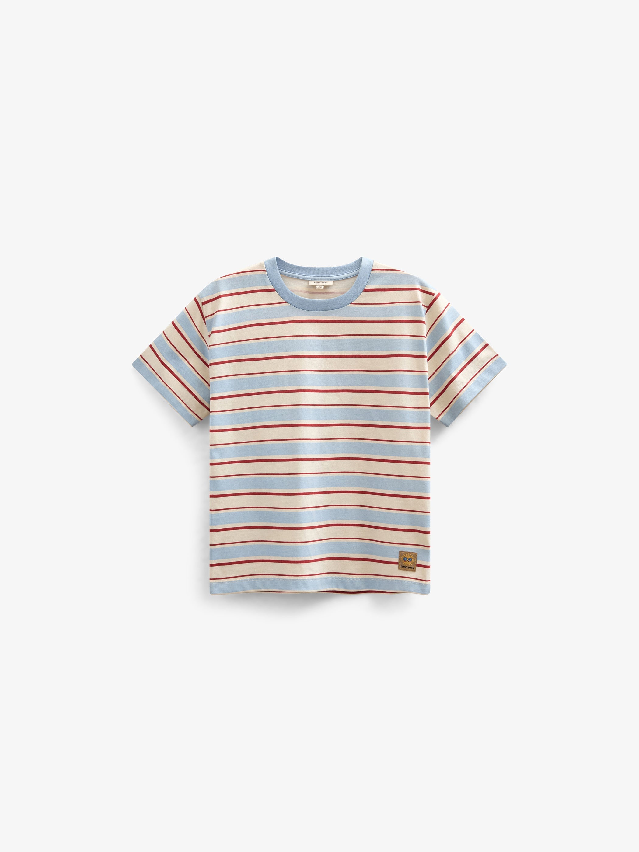 Retro Gestreiftes T-Shirt - Kids - Powder Blue | 101275 Steven
