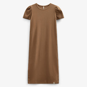 Modal-Ripp Lang T-Shirt Kleid - Tween - Coconut | 101294 Lottie