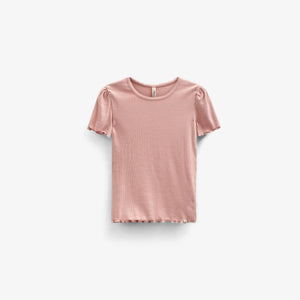 T-Shirt aus Modalripp - Tween - Rose Tan | 101299 Lottie