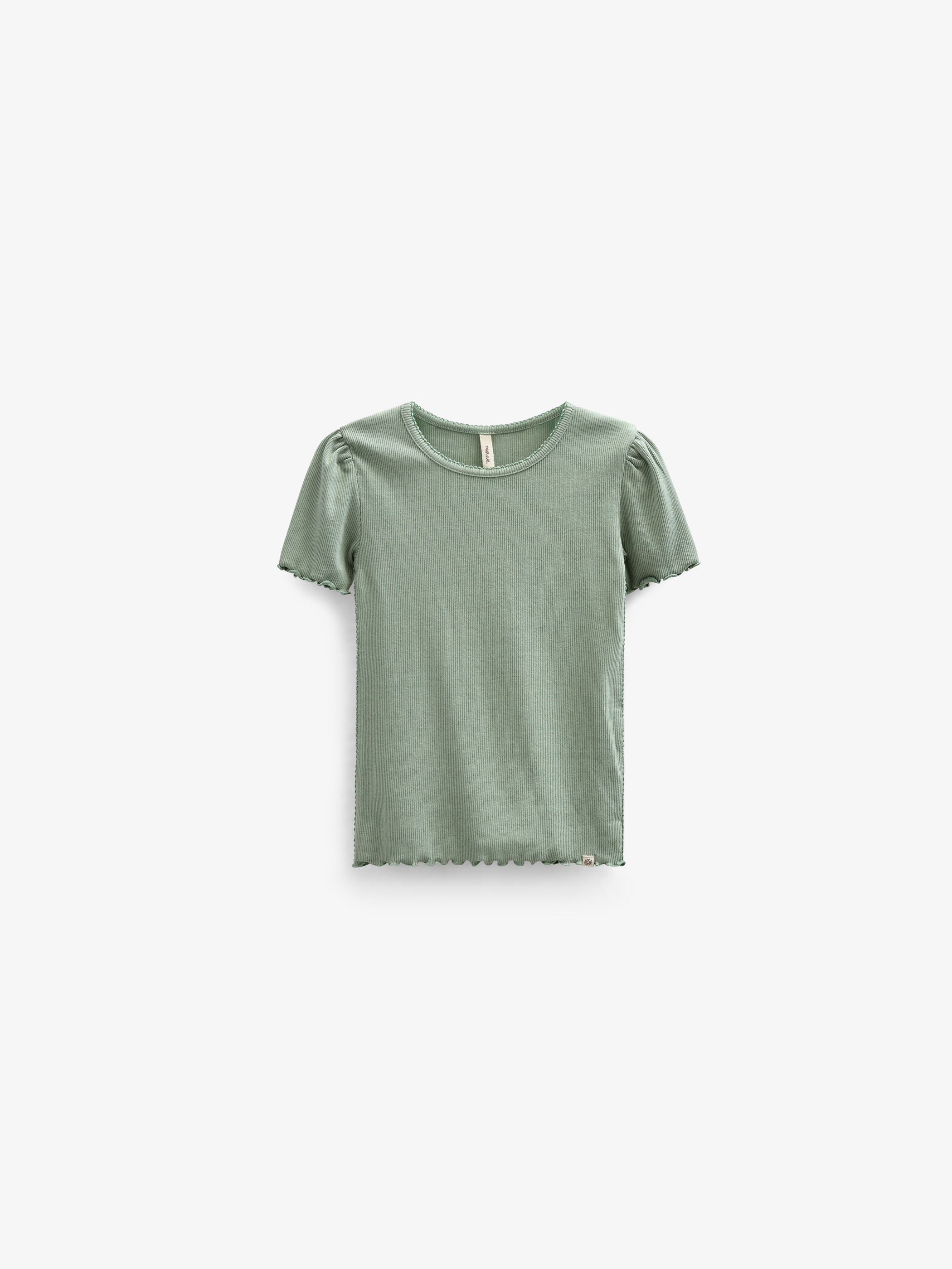 T-Shirt aus Modalripp - Kids - Dusty Green | 101302 Lottie
