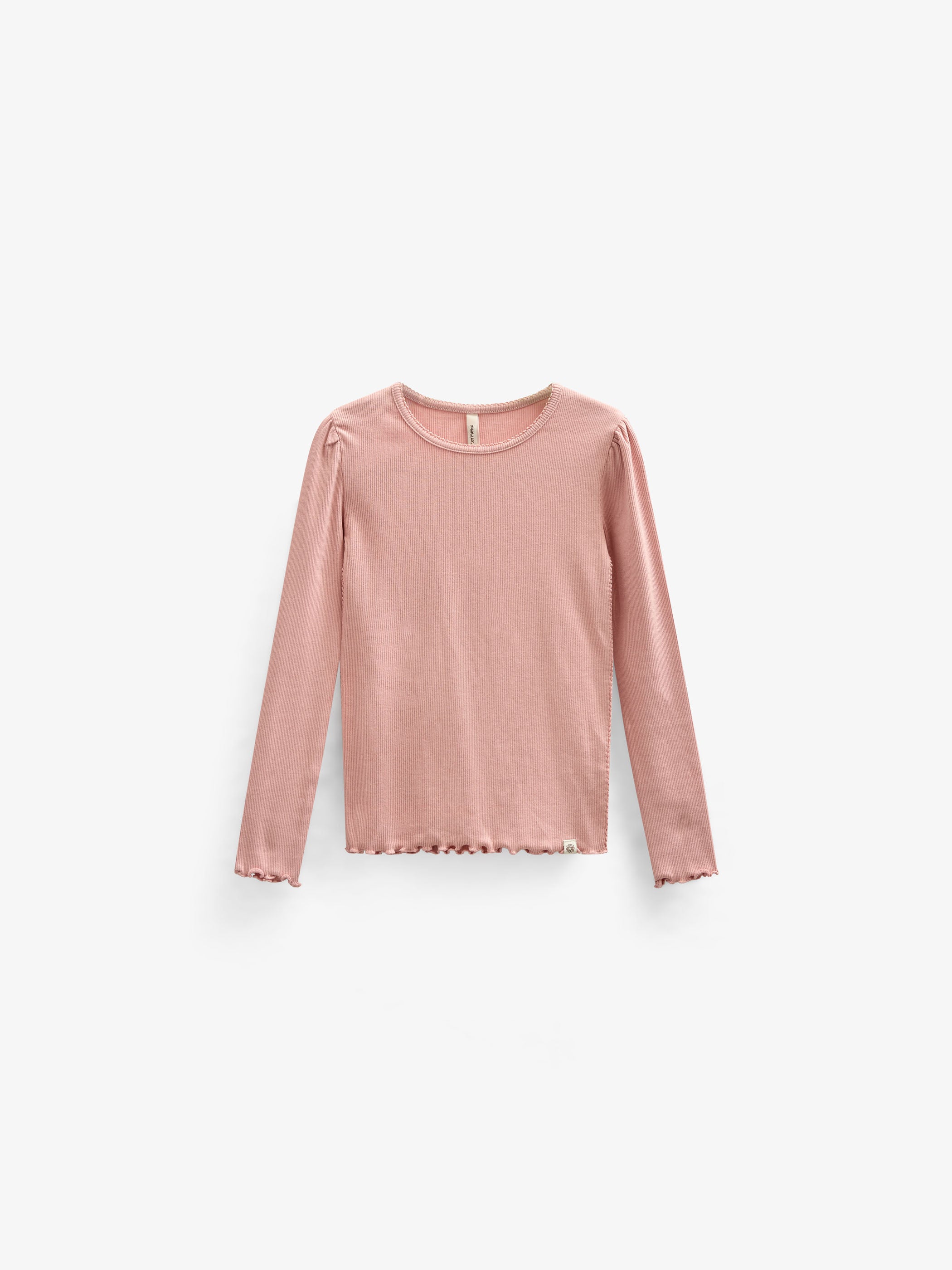 Langärmeliges T-Shirt aus Modalripp - Tween - Rose Tan | 101307 Lottie