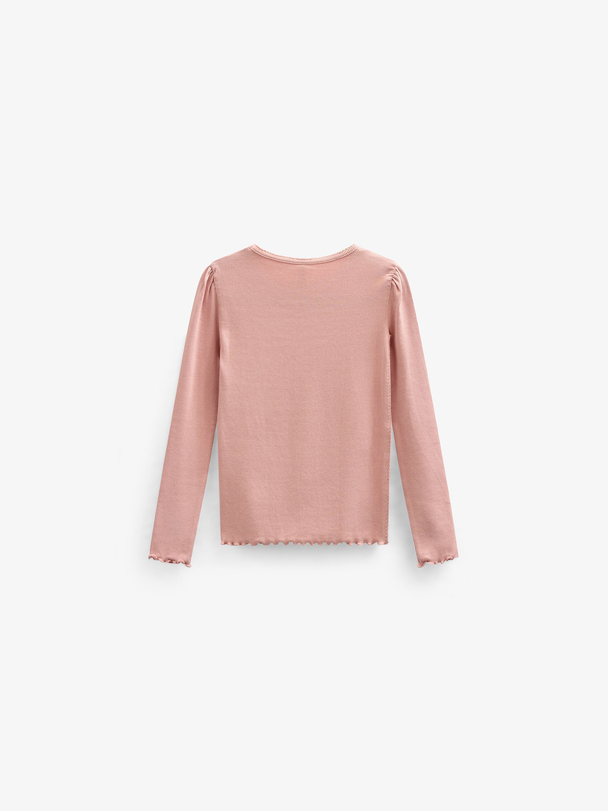 Langärmeliges T-Shirt aus Modalripp - Tween - Rose Tan | 101307 Lottie