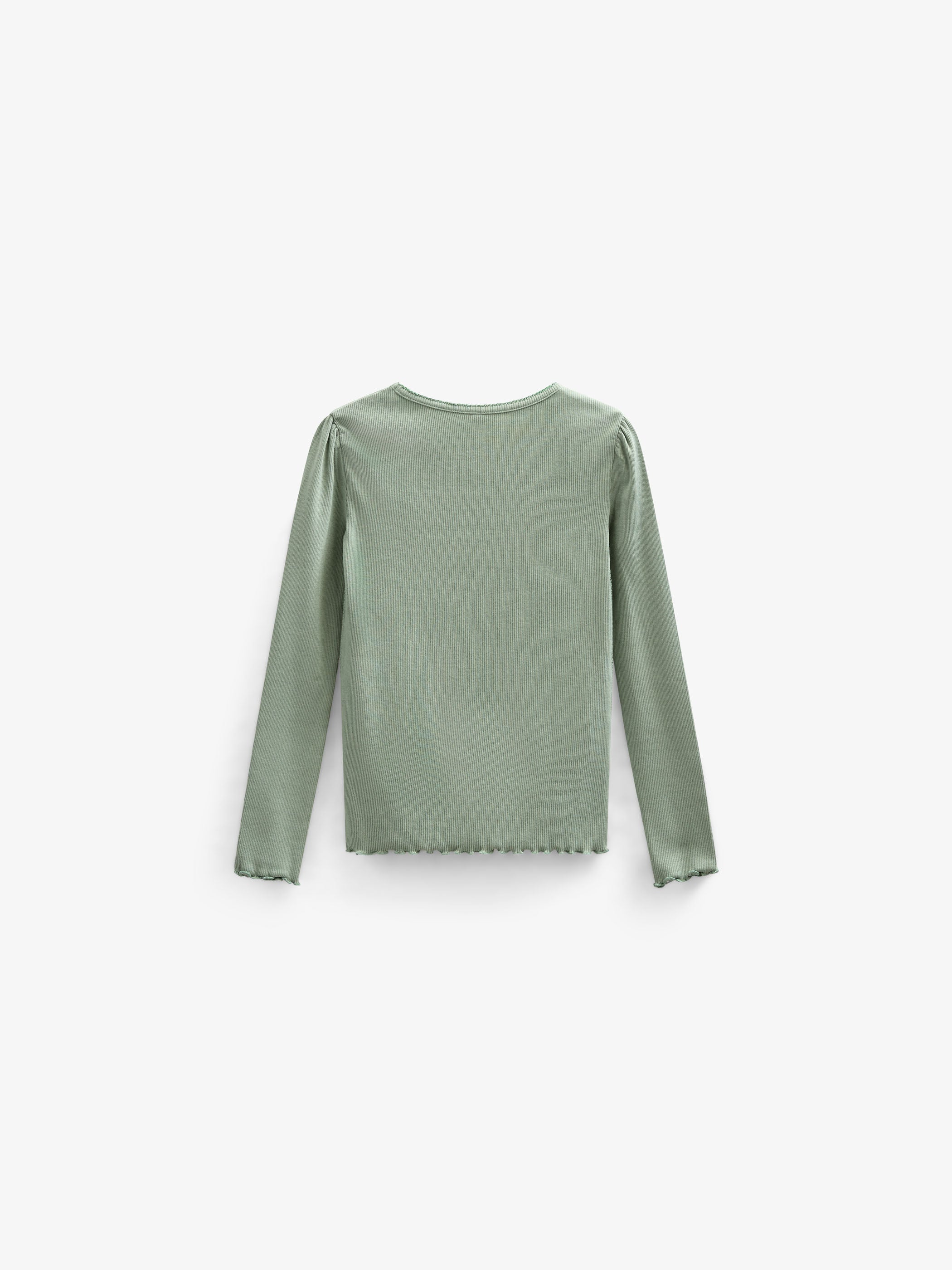 Langärmeliges T-Shirt aus Modalripp - Tween - Dusty Green | 101311 Lottie