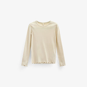 Langärmeliges T-Shirt aus Modalripp - Kids - OffWhite | 101312 Lottie