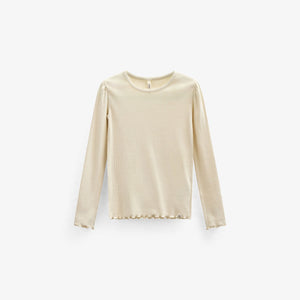 Langärmeliges T-Shirt aus Modalripp - Tween - OffWhite | 101313 Lottie