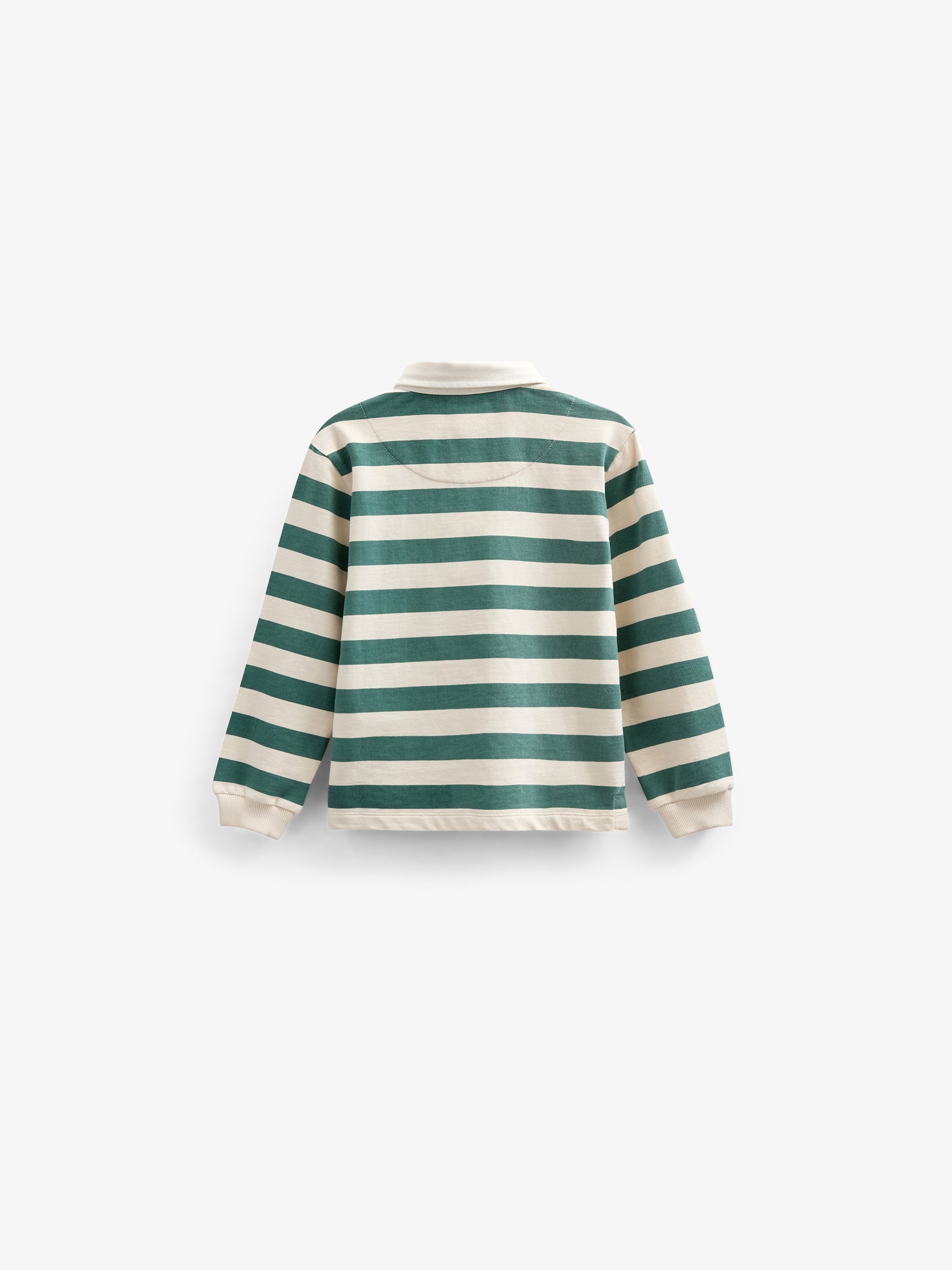 Gestreiftes Polo-Sweatshirt - Kids - Tropical Green/Offwhite | 101340 Marco