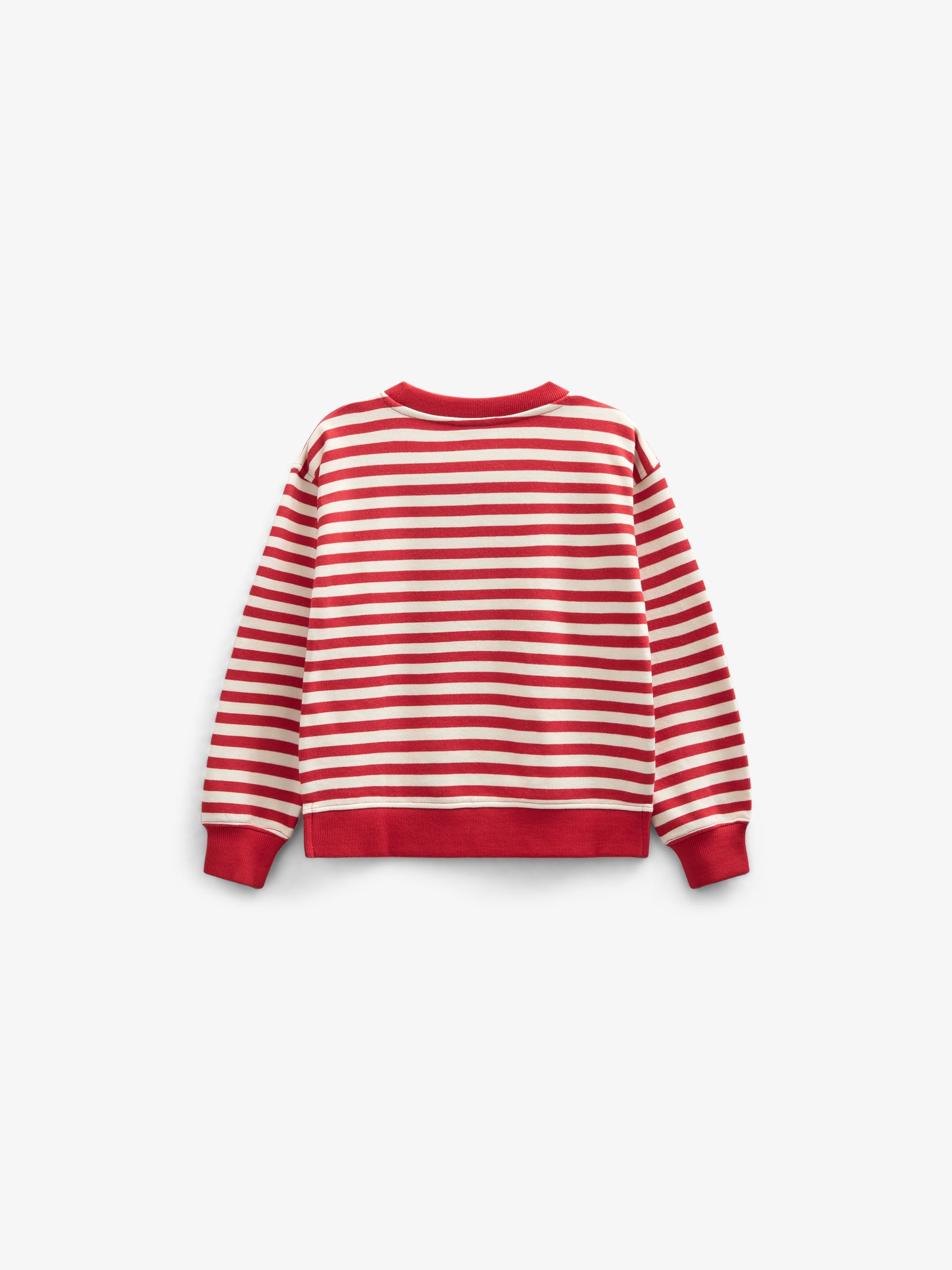 Gestreiftes Crewneck Sweatshirt - Tween - Cherry Red Stripe | 101343 Daniella