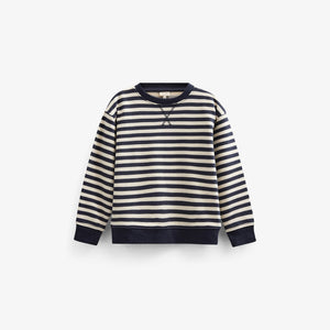 Gestreiftes Crewneck Sweatshirt - Tween - Navy Stripe | 101345 Cole