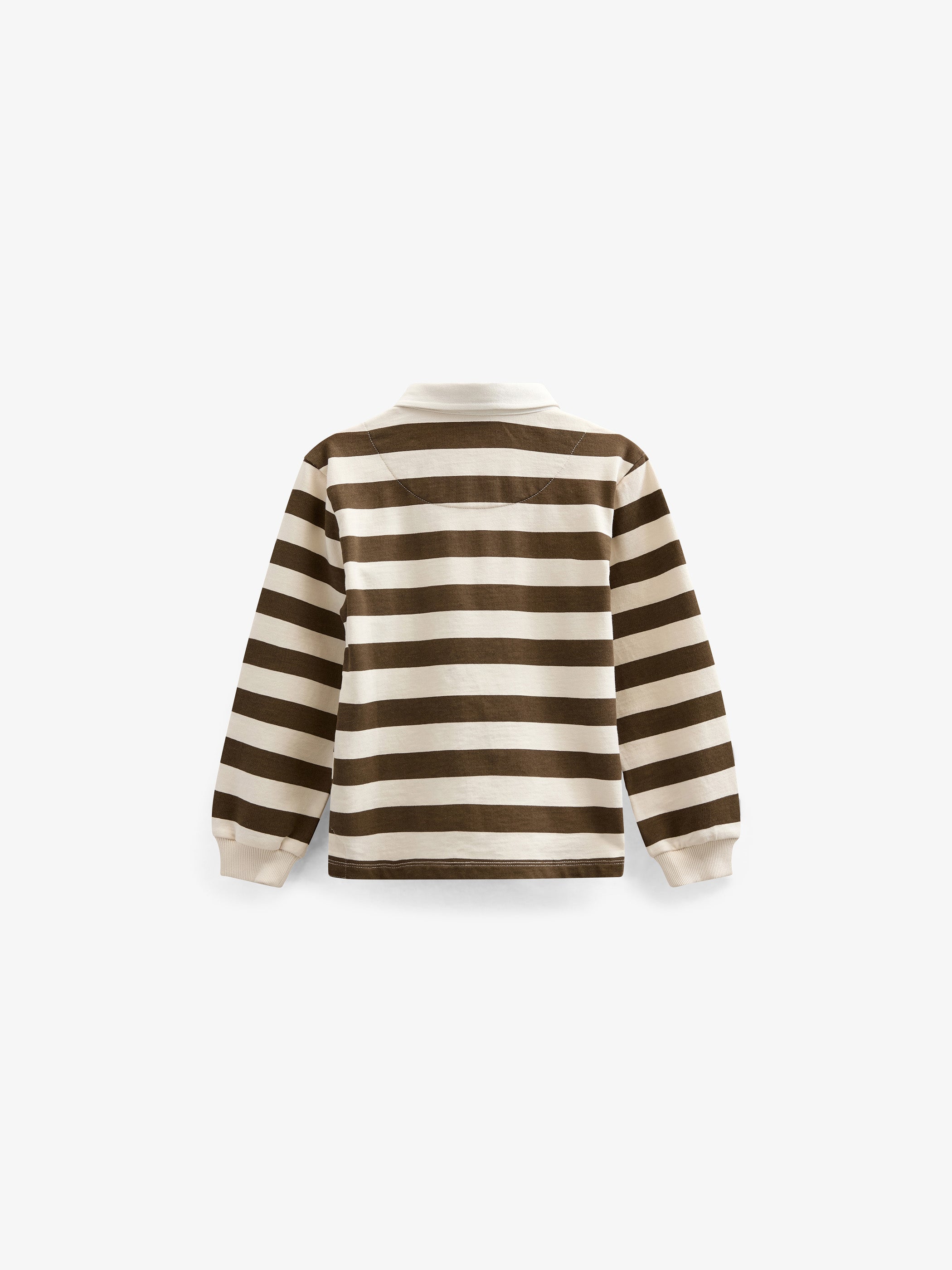 Gestreiftes Polo-Sweatshirt - Kids - Dark Brown/Offwhite | 101397 Marco