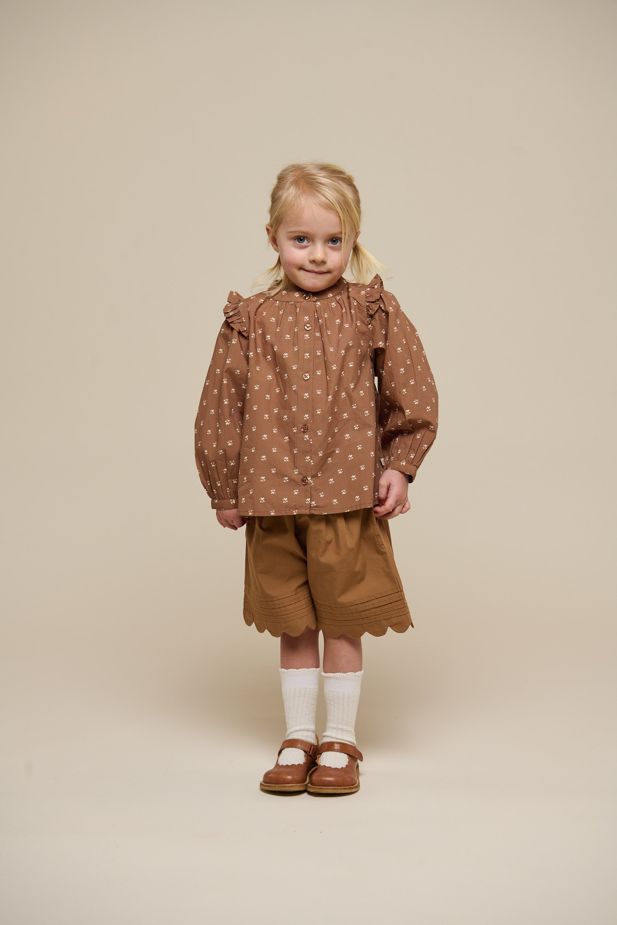 Bedruckte Popeline-Hemdbluse - Kids - Coconut | 101057 Camilla