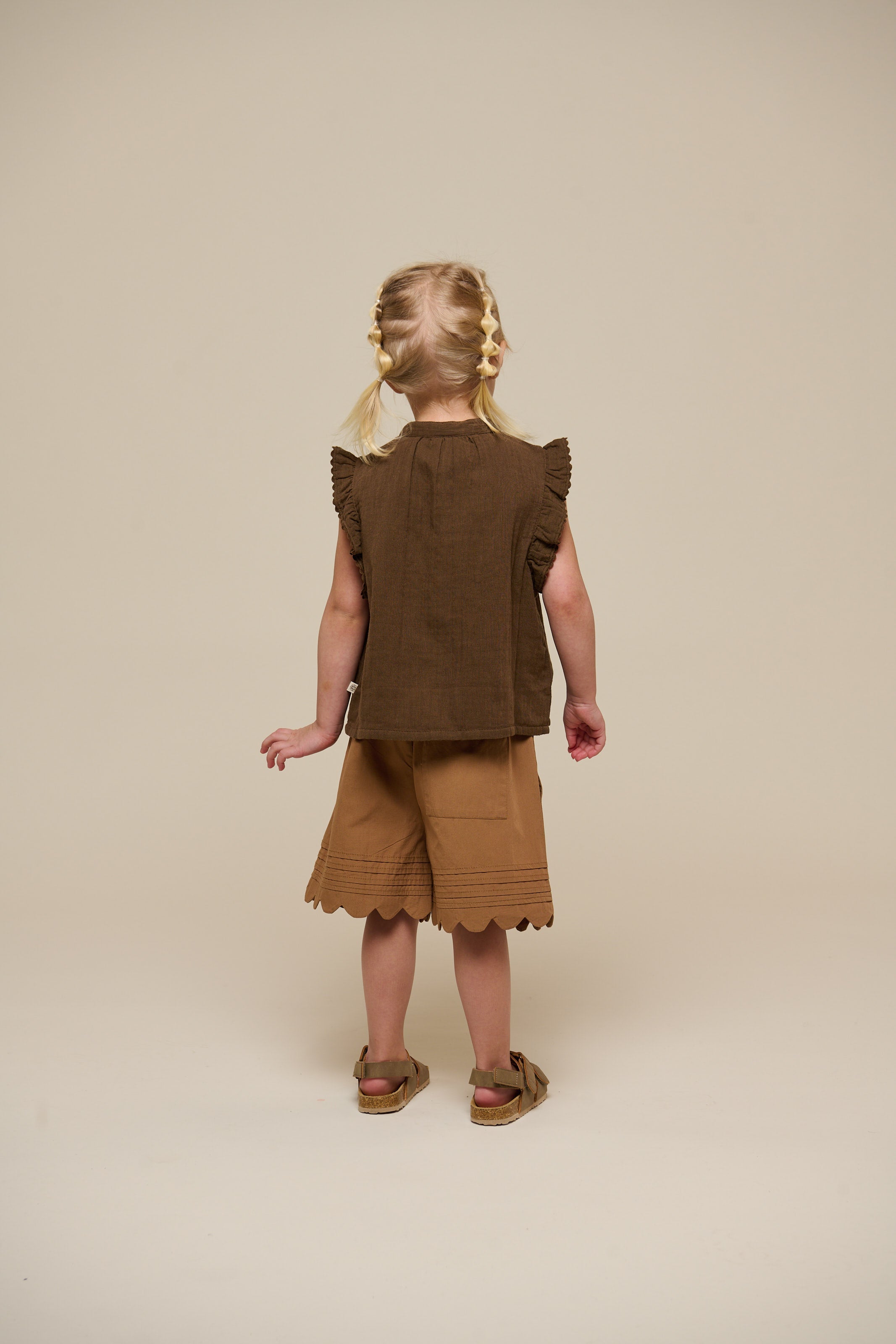 Ärmelloses Top aus Gaze - Kids - Dark Brown | 100928 Jasmine