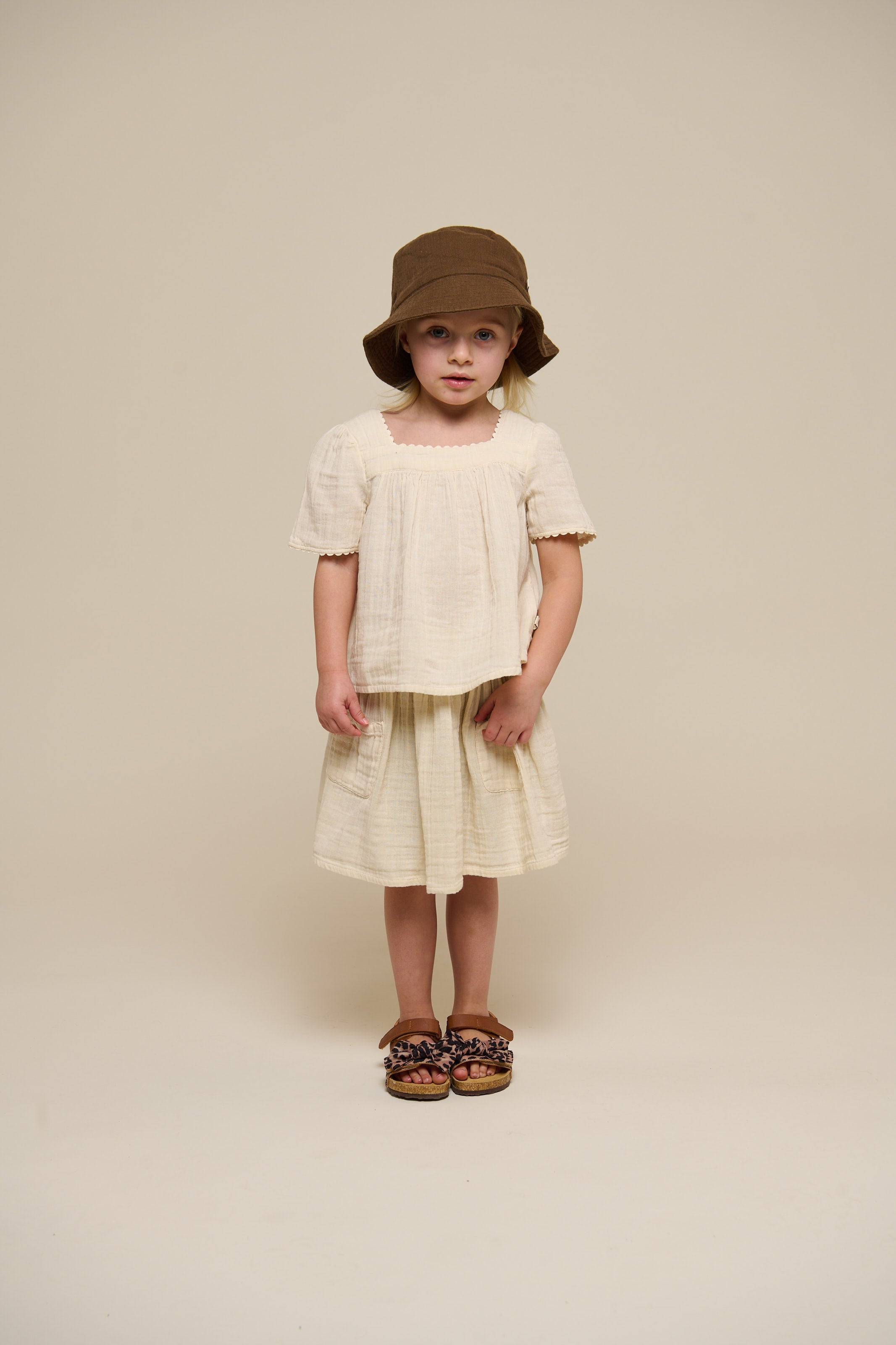 Gaze Kurzarmbluse - Kids - Off White | 100918 Jasmine