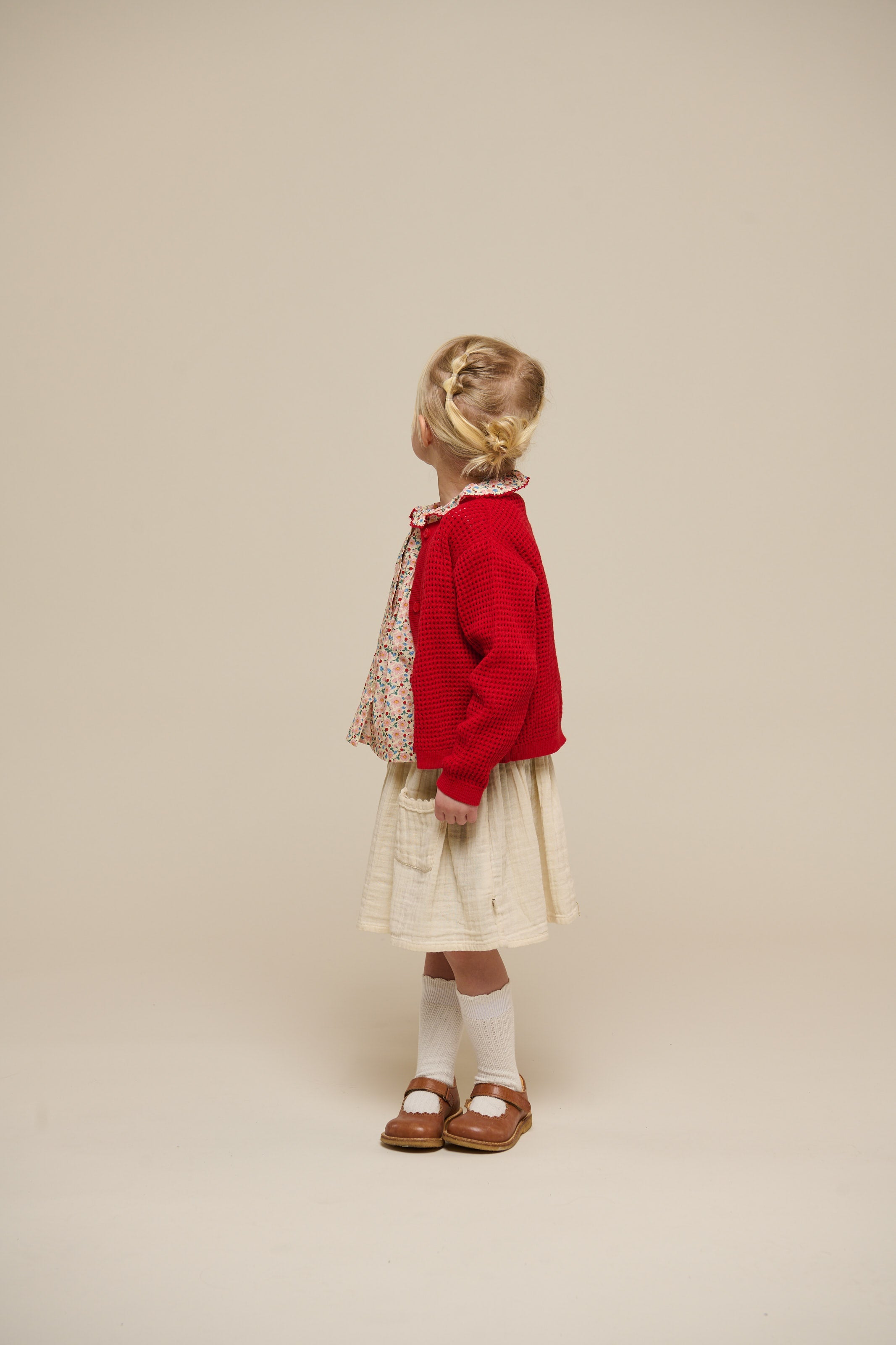 Baumwoll-Strickjacke - Kids - Cherry Red | 101269 Katie