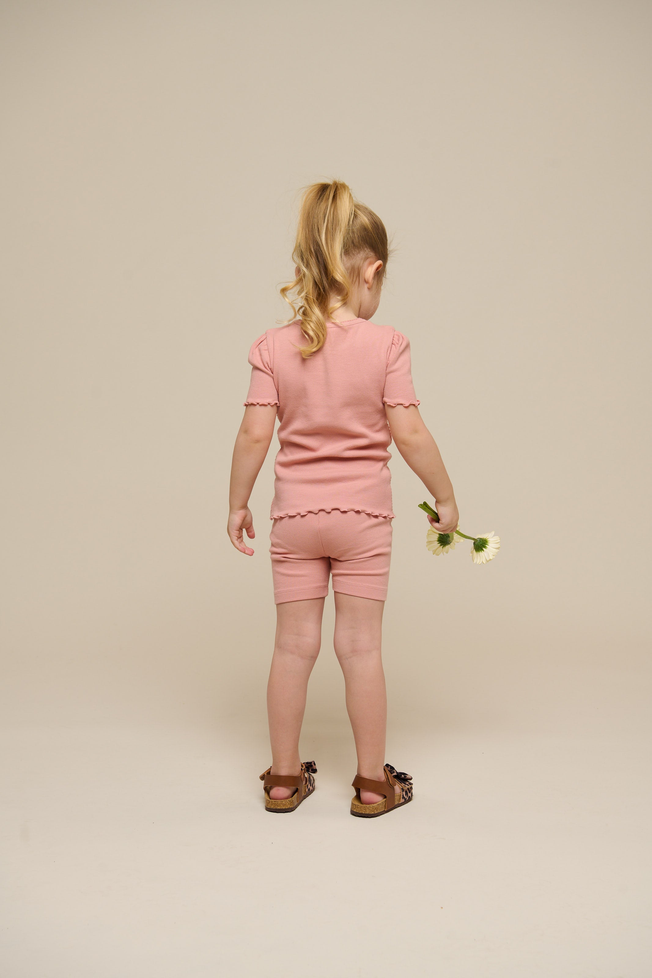 Kurze Shorts aus Modalripp - Kids - Rose Tan | 101314 Lottie
