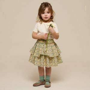 Pointelle T-Shirt mit Kontrast-Picot - Kids - Off White | 101289 Drew