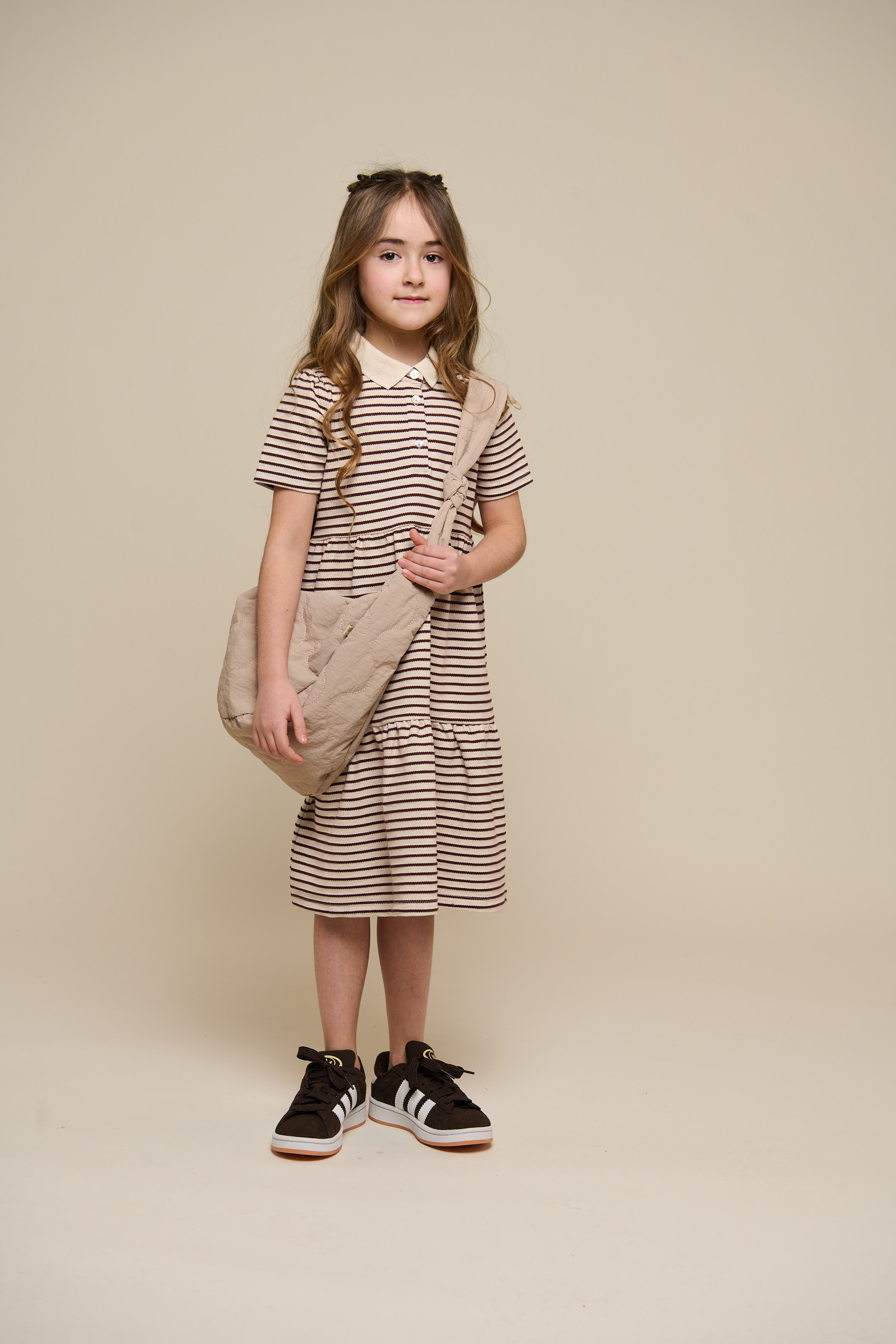 Gestreiftes Jersey-Kleid - Tween - Brown | 101011 Emmie