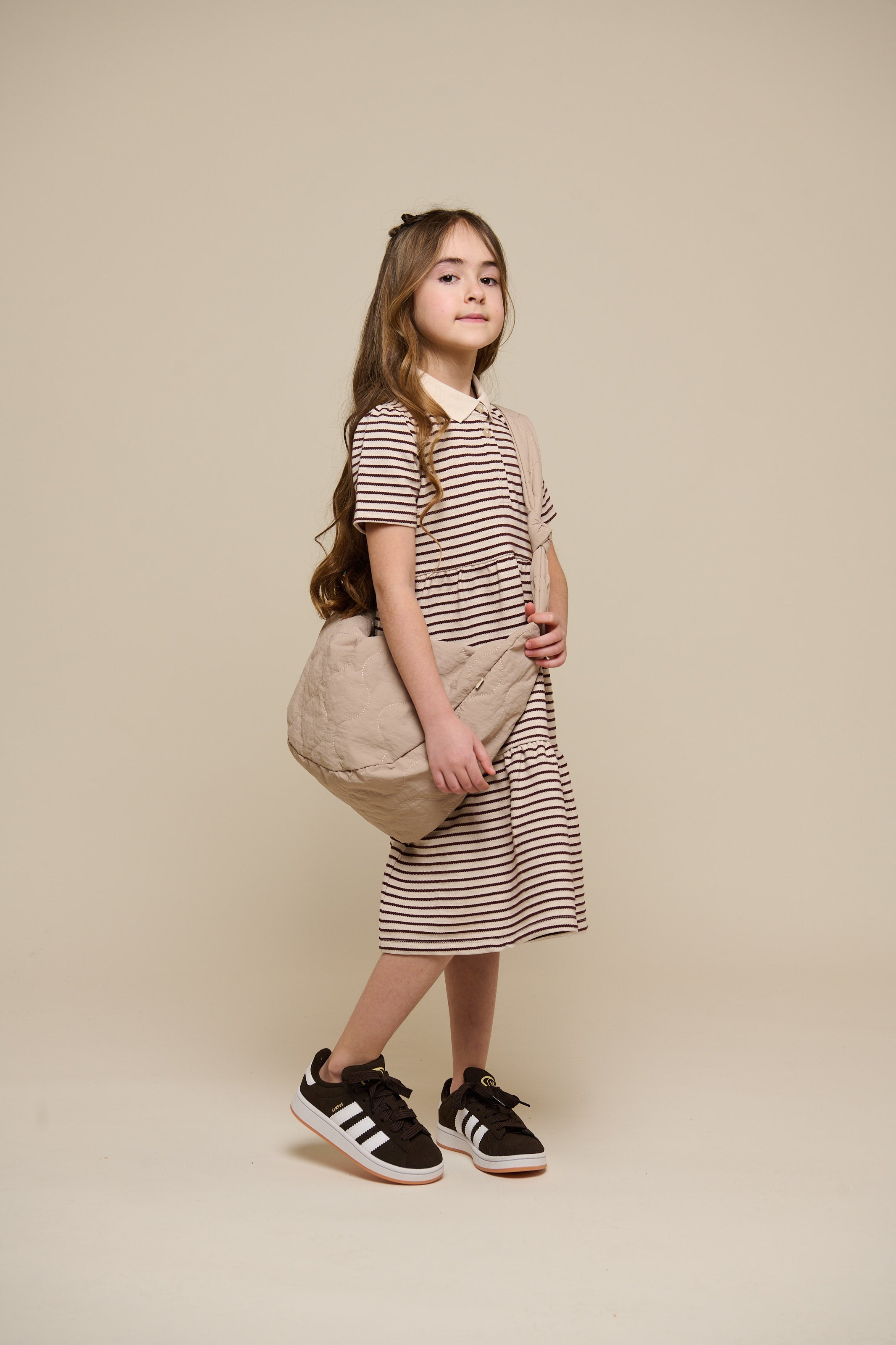 Gestreiftes Jersey-Kleid - Tween - Brown | 101011 Emmie