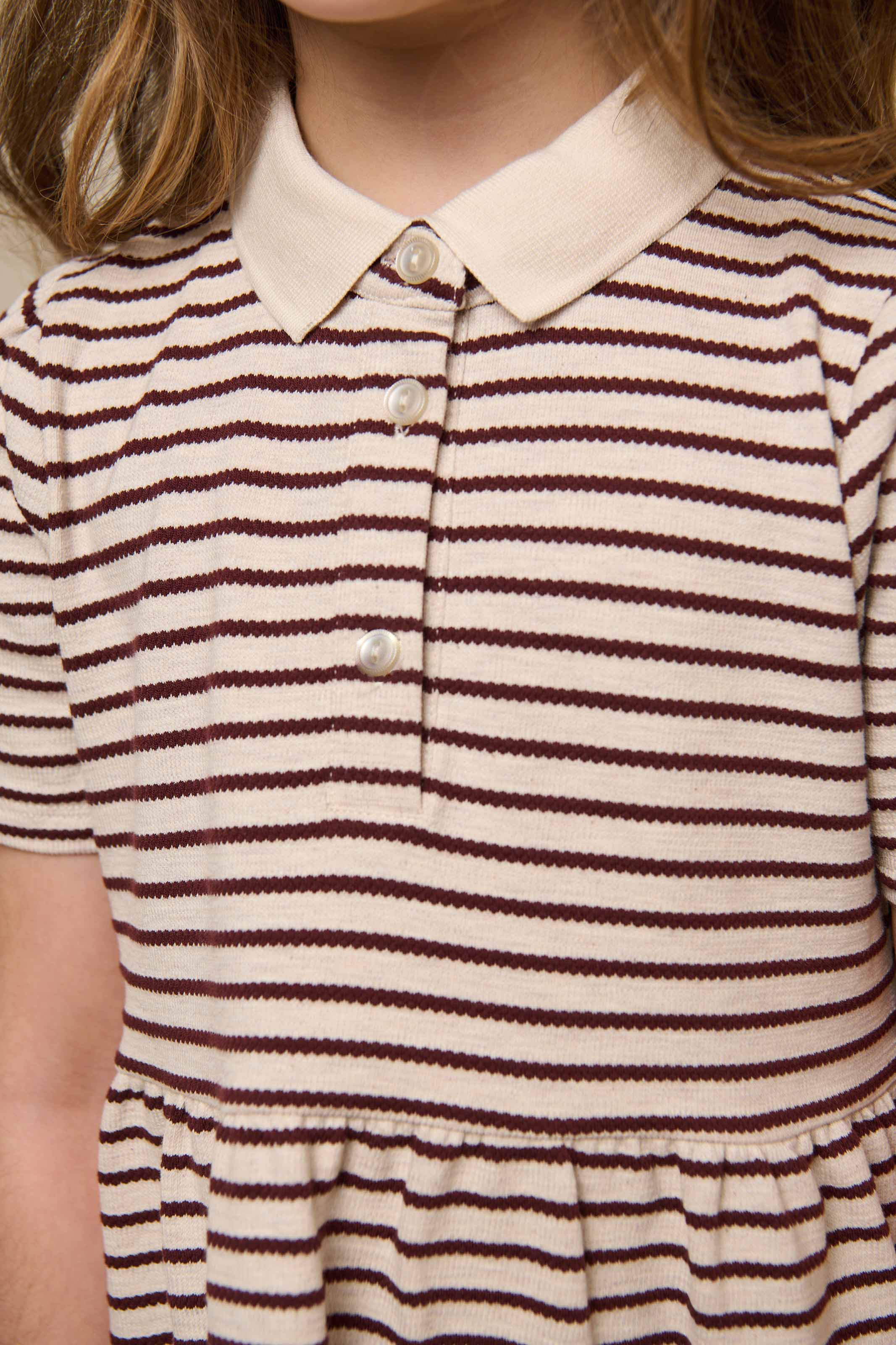 Gestreiftes Jersey-Kleid - Tween - Brown | 101011 Emmie