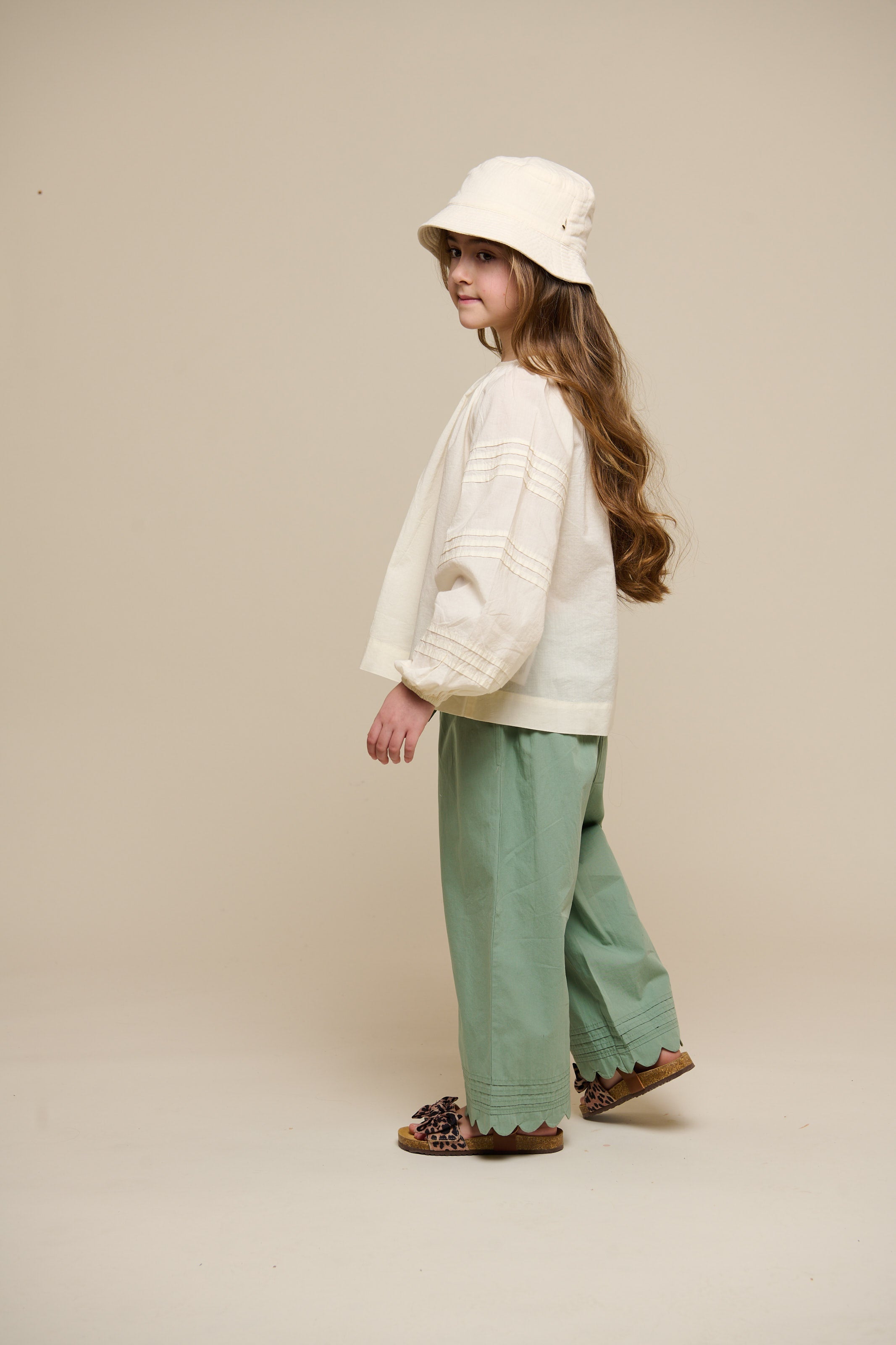 Popelinehose mit Muschelkante - Tween - Dusty Green | 101080 Joy