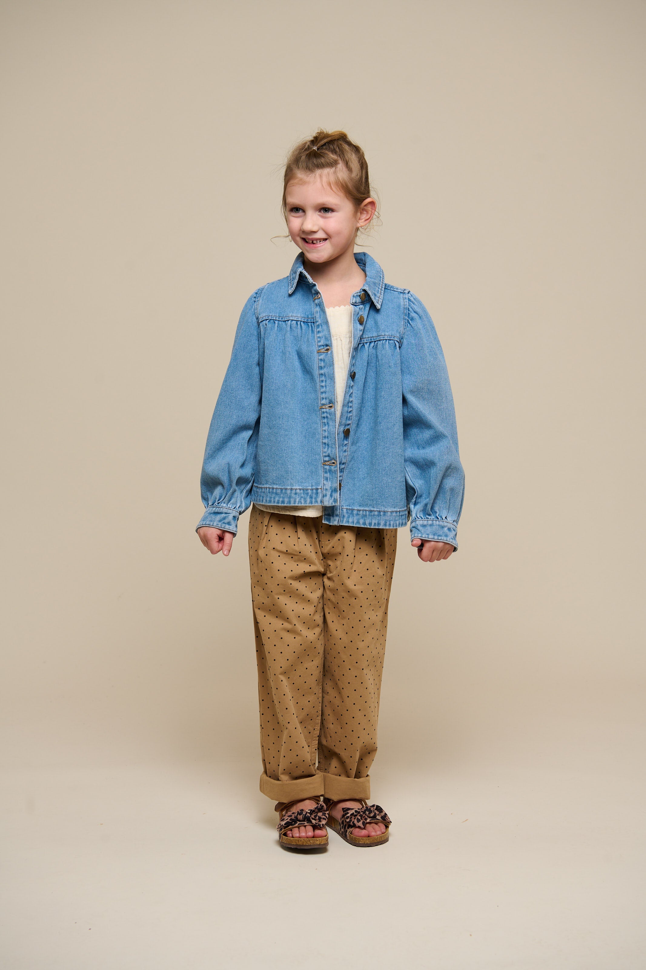 Twill-Hose mit Punkten - Tween - Beige | 100615 Iris