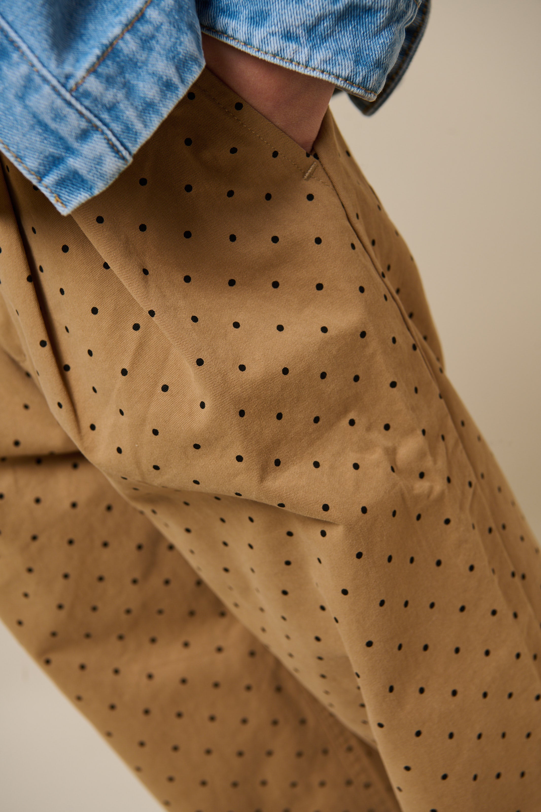 Twill-Hose mit Punkten - Tween - Beige | 100615 Iris