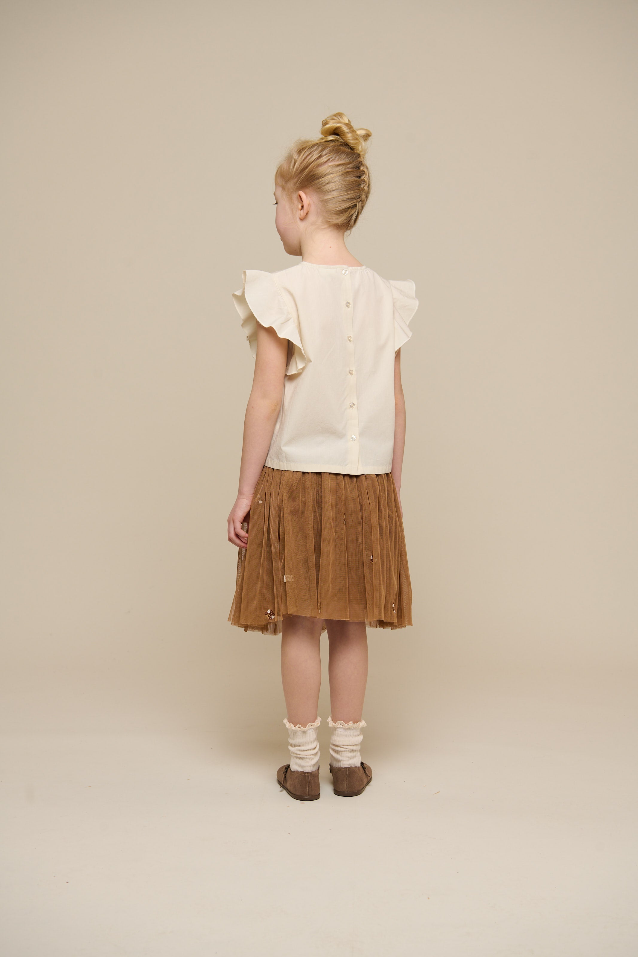 Popelinebluse mit Stickerei - Tween - Offwhite | 101074 Barbara