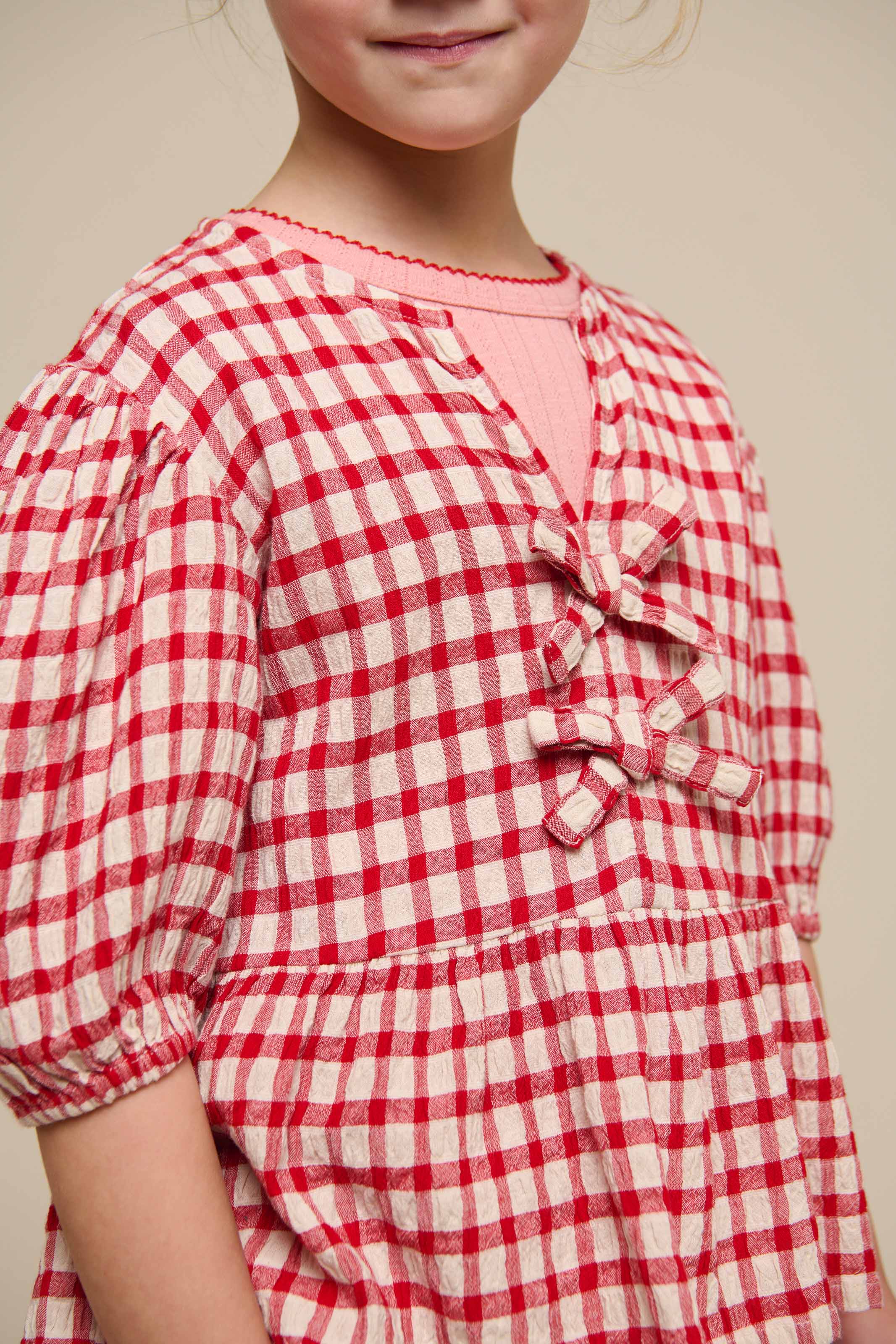 Karierte Baumwollbluse - Tween - Cherry Red | 100909 Bonnie