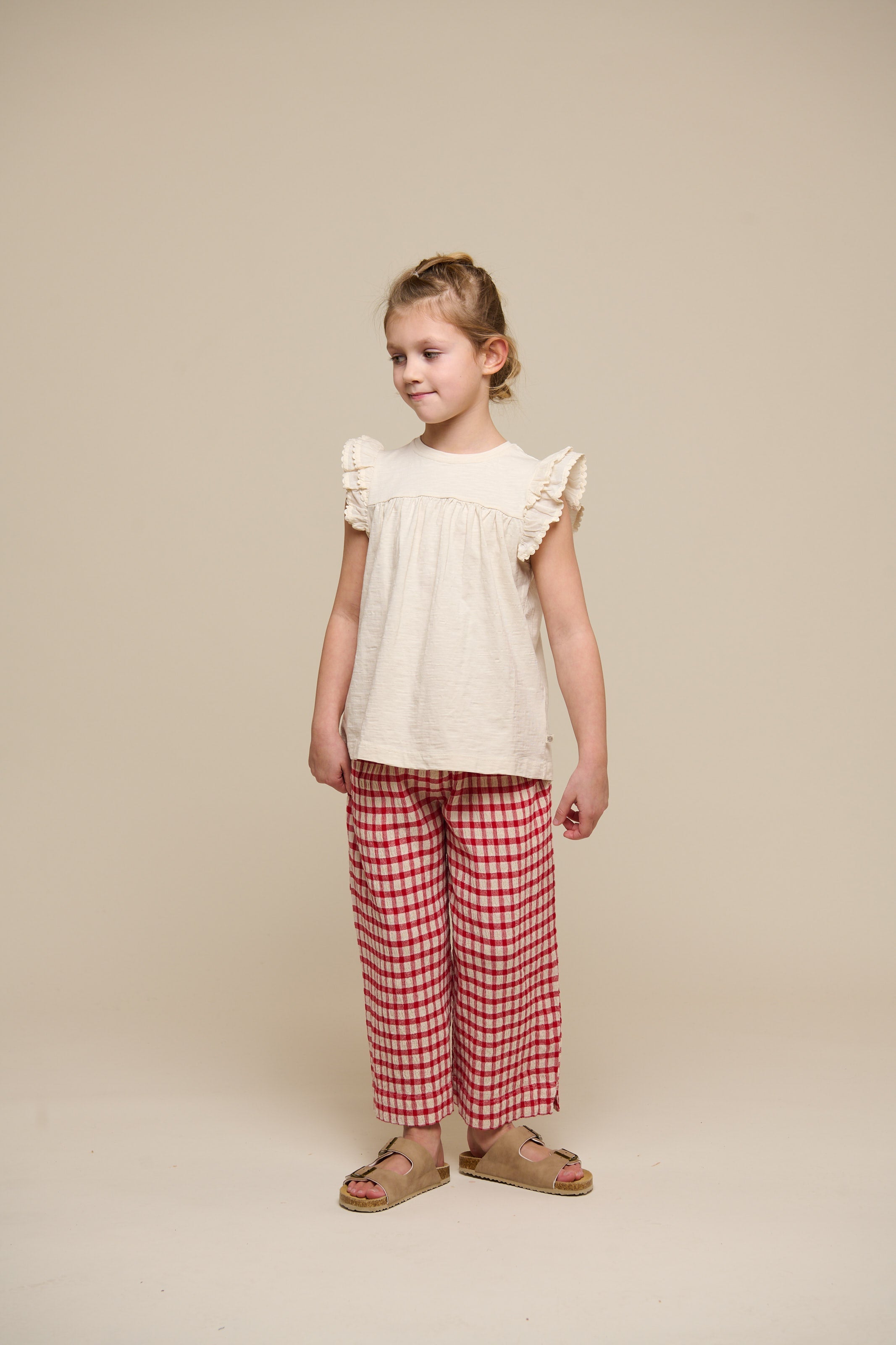 Karierte Baumwollhose - Tween - Cherry Red | 100907 Bonnie