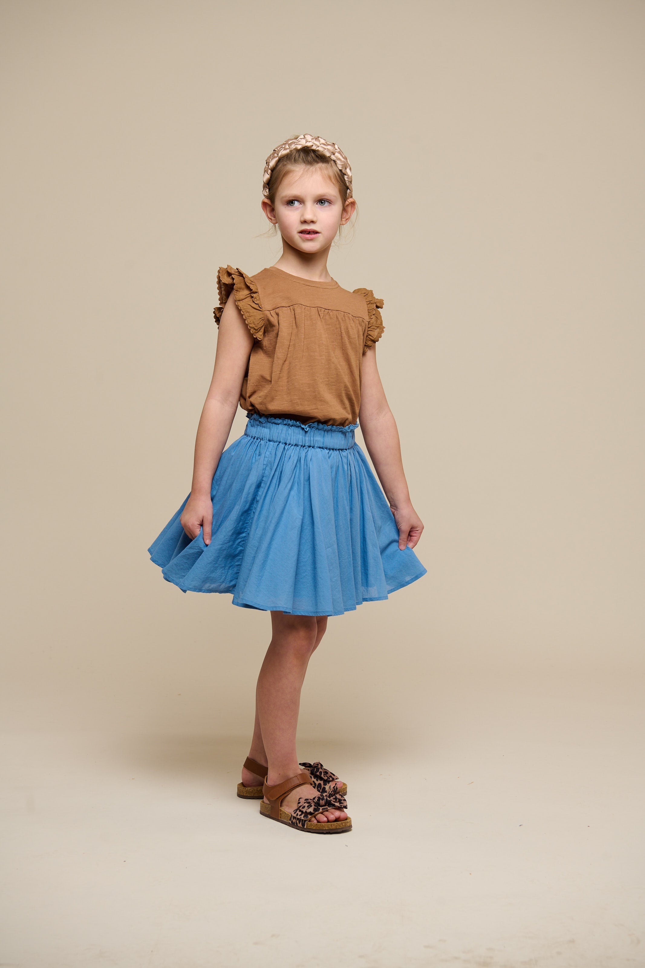 Jerseybluse mit Zick Zack Rüsche - Tween - Coconut | 101072 Gabriella