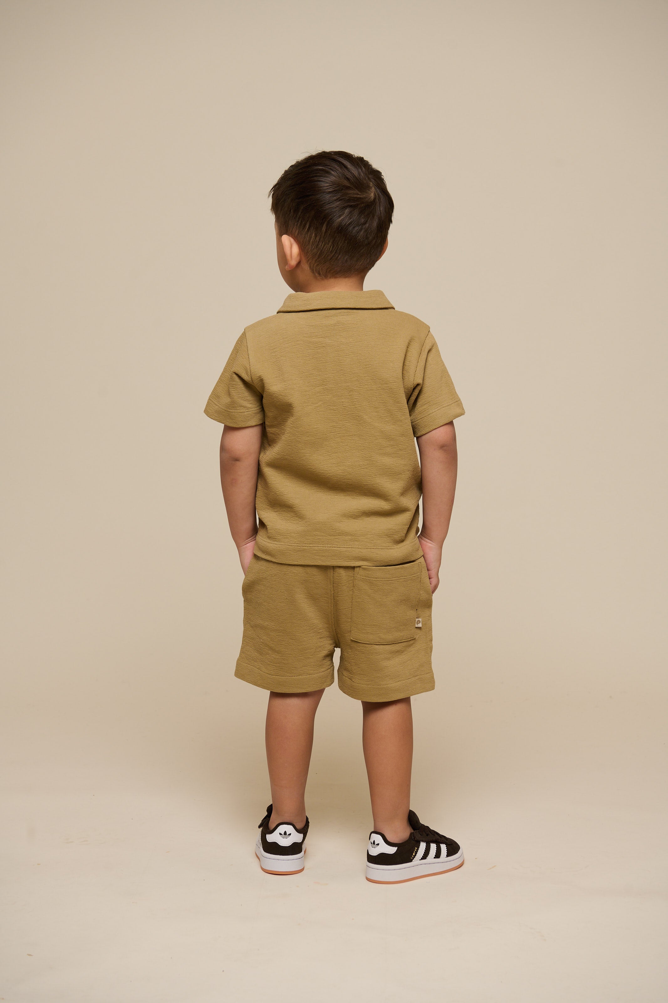 Strukturiertes Jersey-Poloshirt - Kids - Khaki | 101217 Sonny