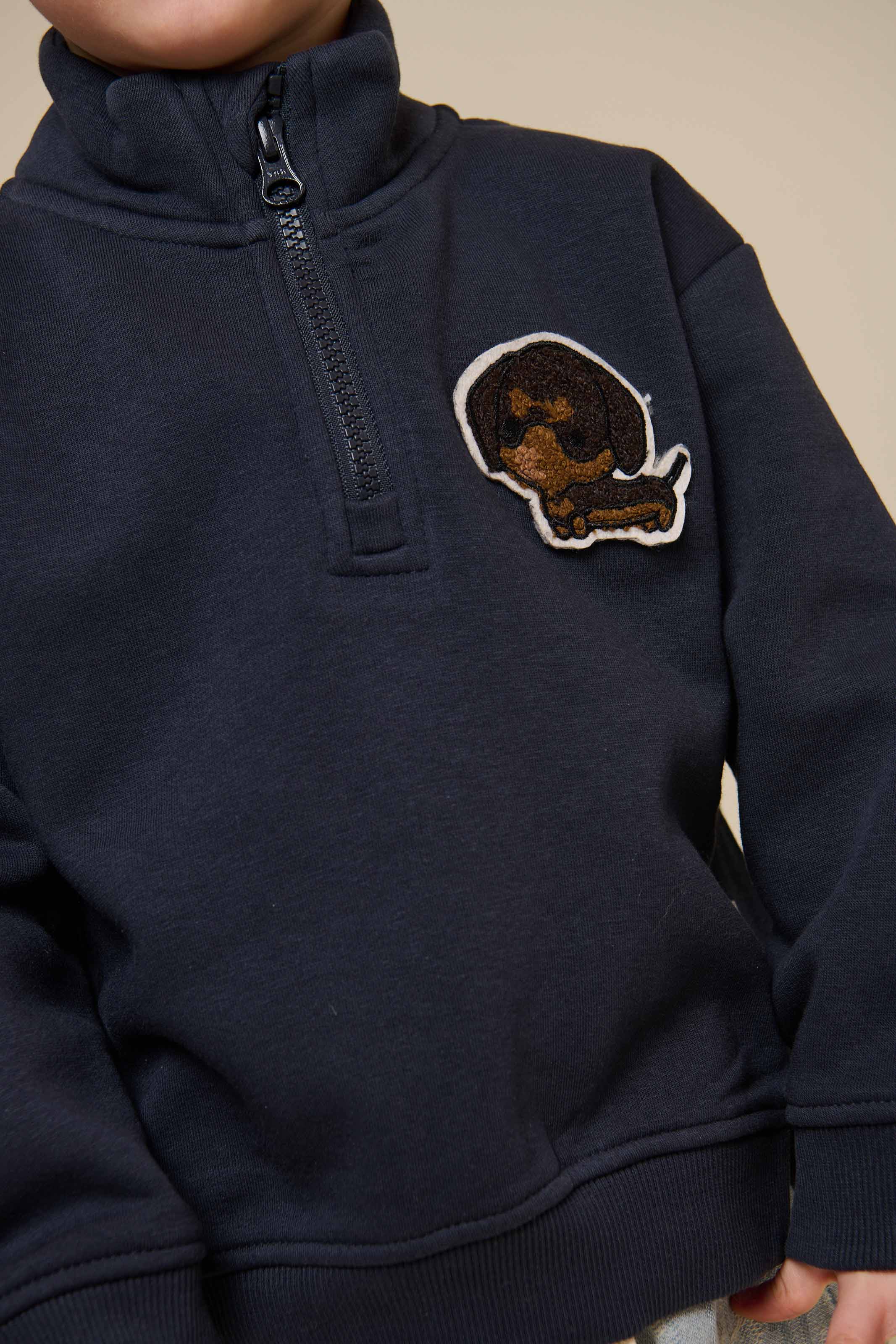 Sweatshirt mit halbem Reißverschluss - Kids - Navy | 100806 Tristan