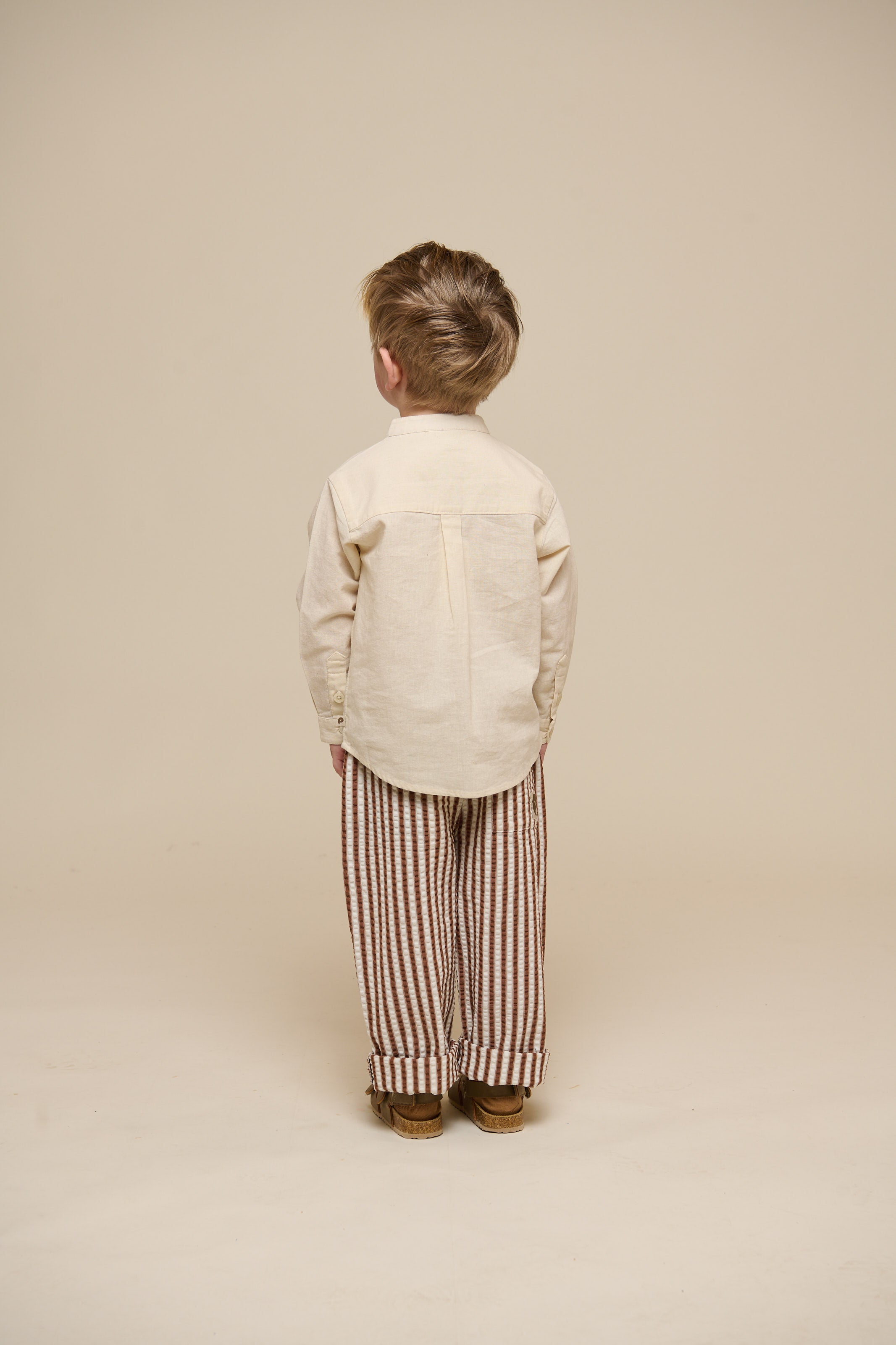 Gestreifte Seersucker Hose - Kids - Brown | 101189 Frank