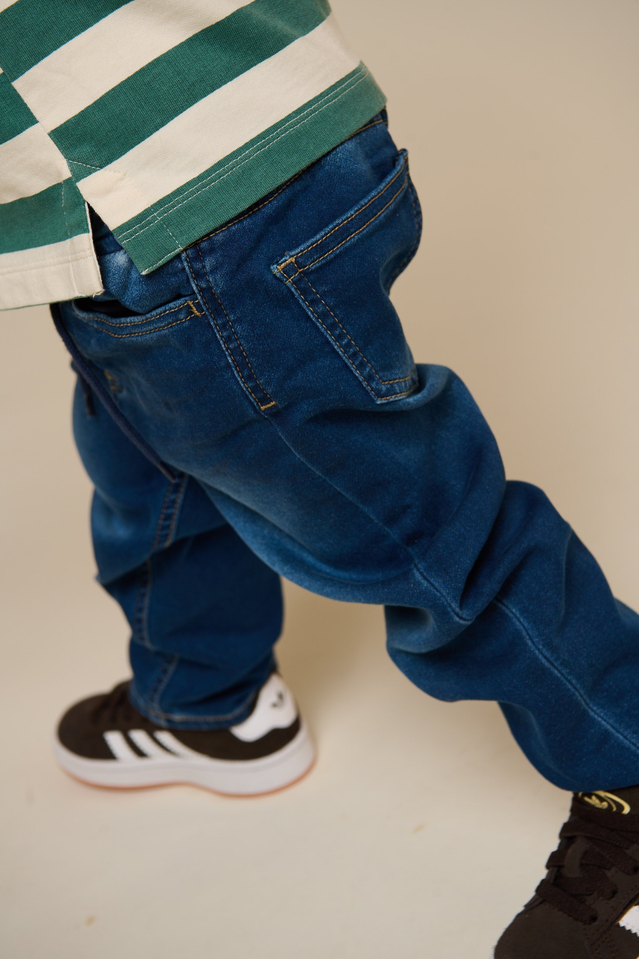 Sweat-Denim Pull-on Jeans - All - Blue Denim | 100656 Ancher