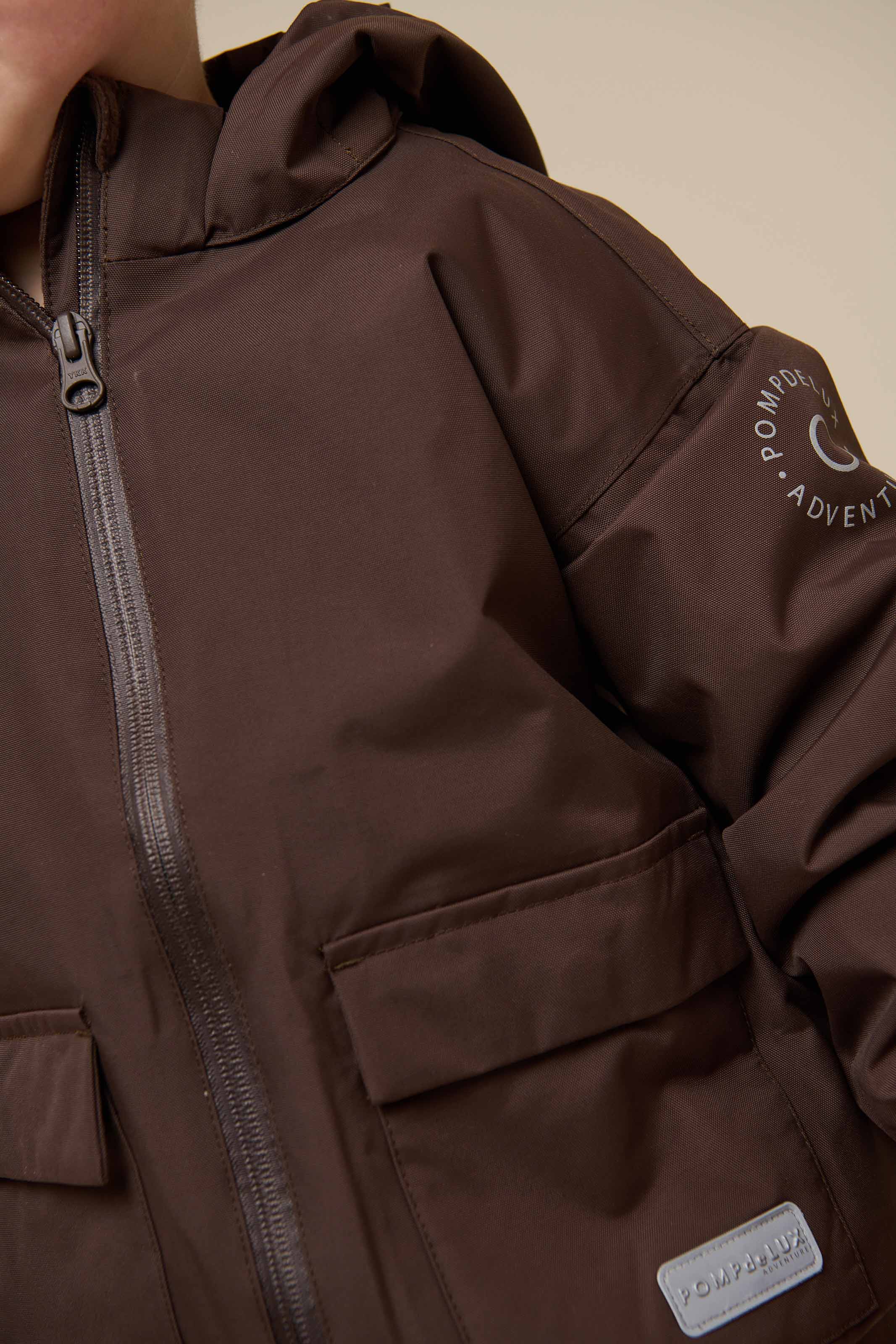 Shell Jacke mit Path-Tasche - Kids - Chocolate | 100499 Luke