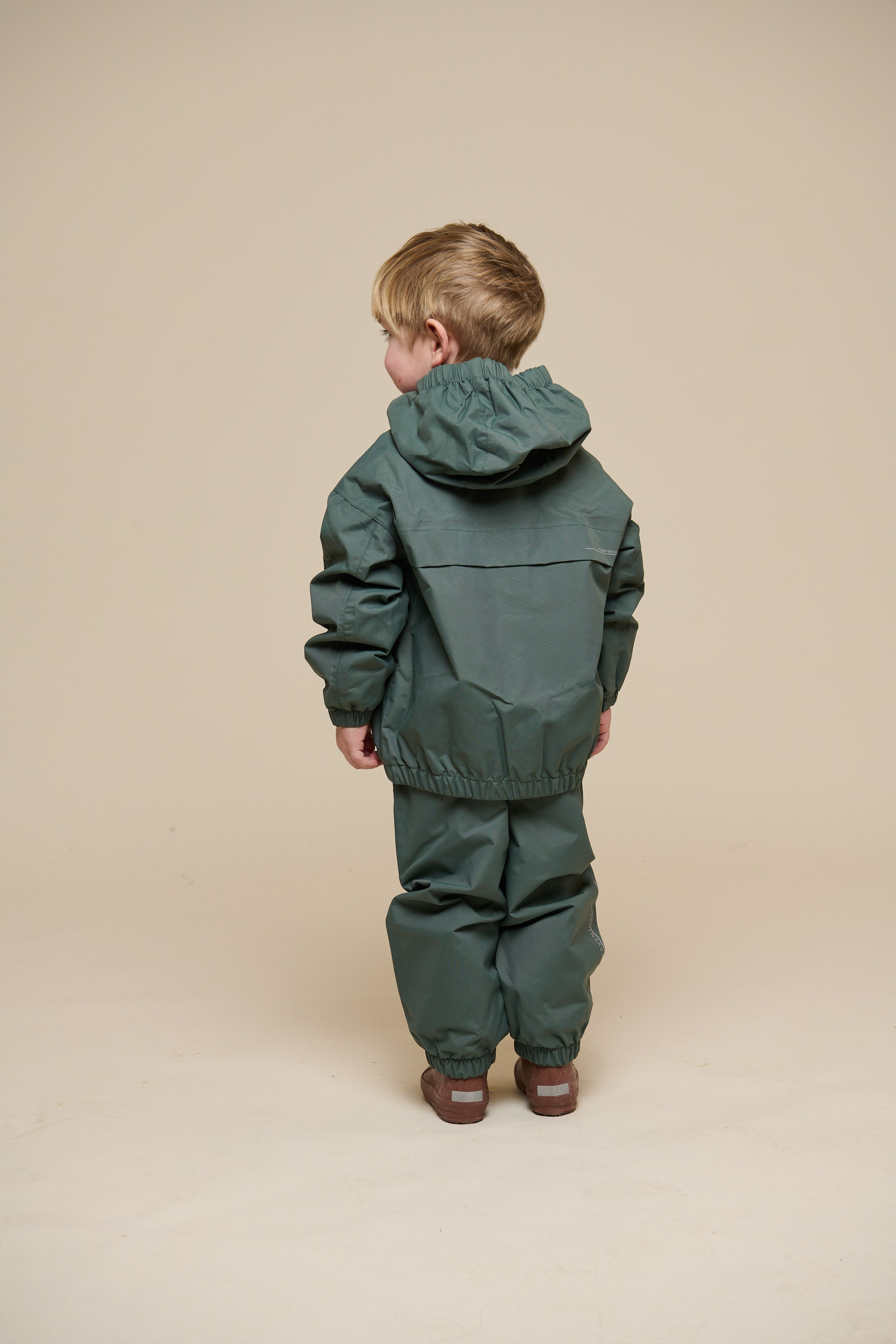 Shell Jacke mit Path-Tasche - Kids - Dusty Dark Green | 100501 Luke