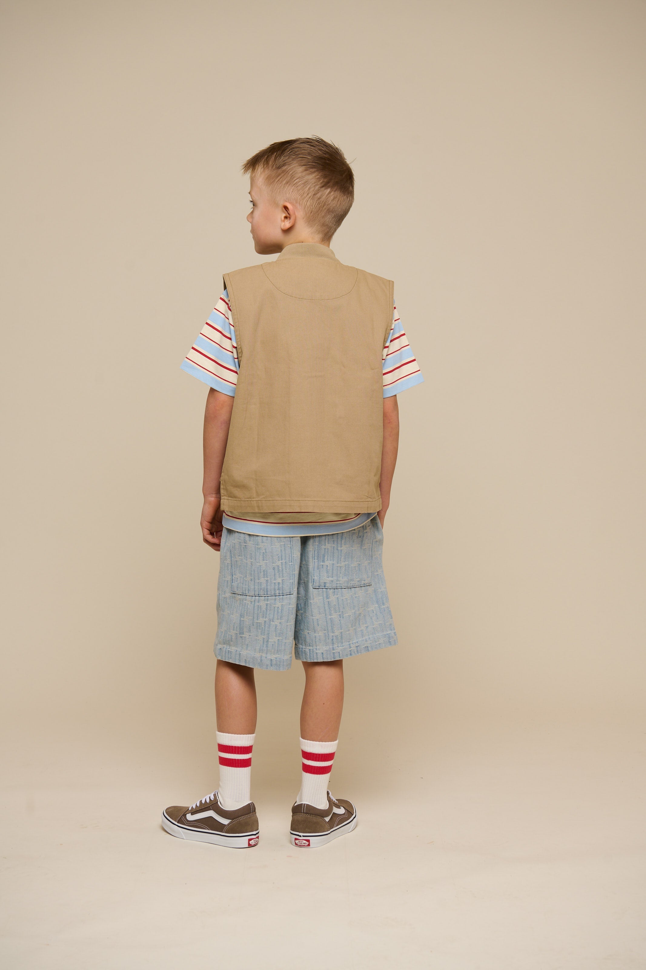 Baggy Jacquard Denim Shorts - Tween - Blue Denim | 101092 Kyle