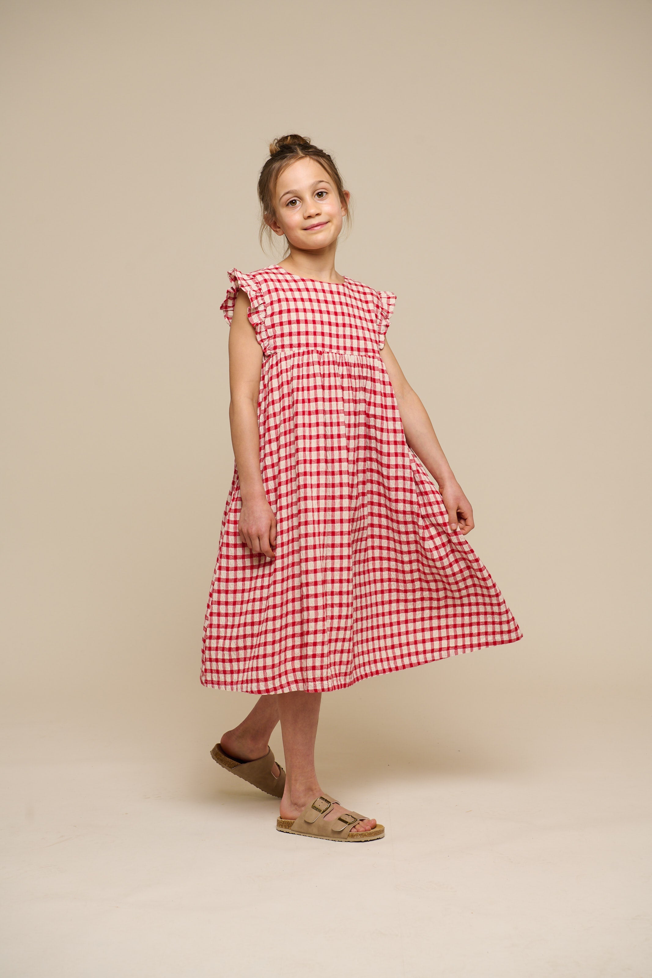Kariertes Baumwollkleid - Tween - Cherry Red | 100905 Bonnie